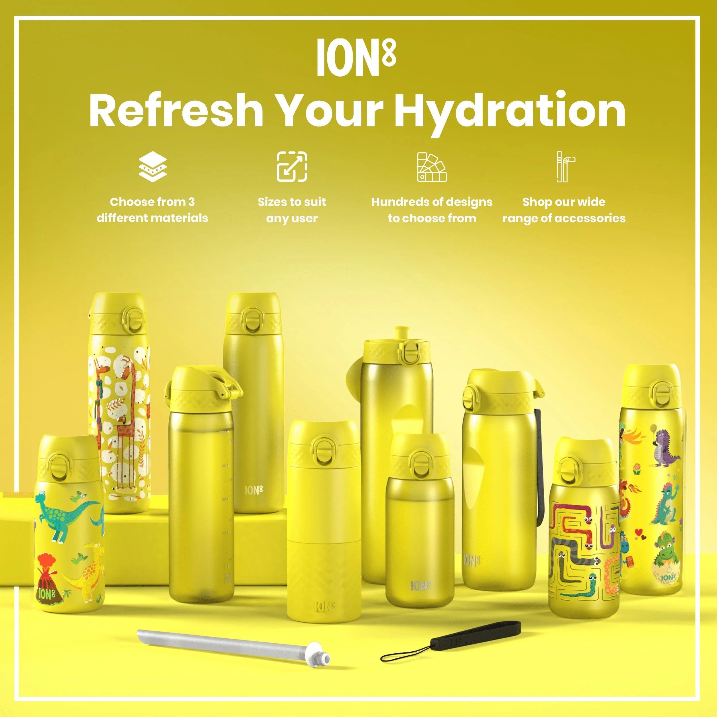 Recyclon Trinkflasche, Gelb, 500 ml - Image 7