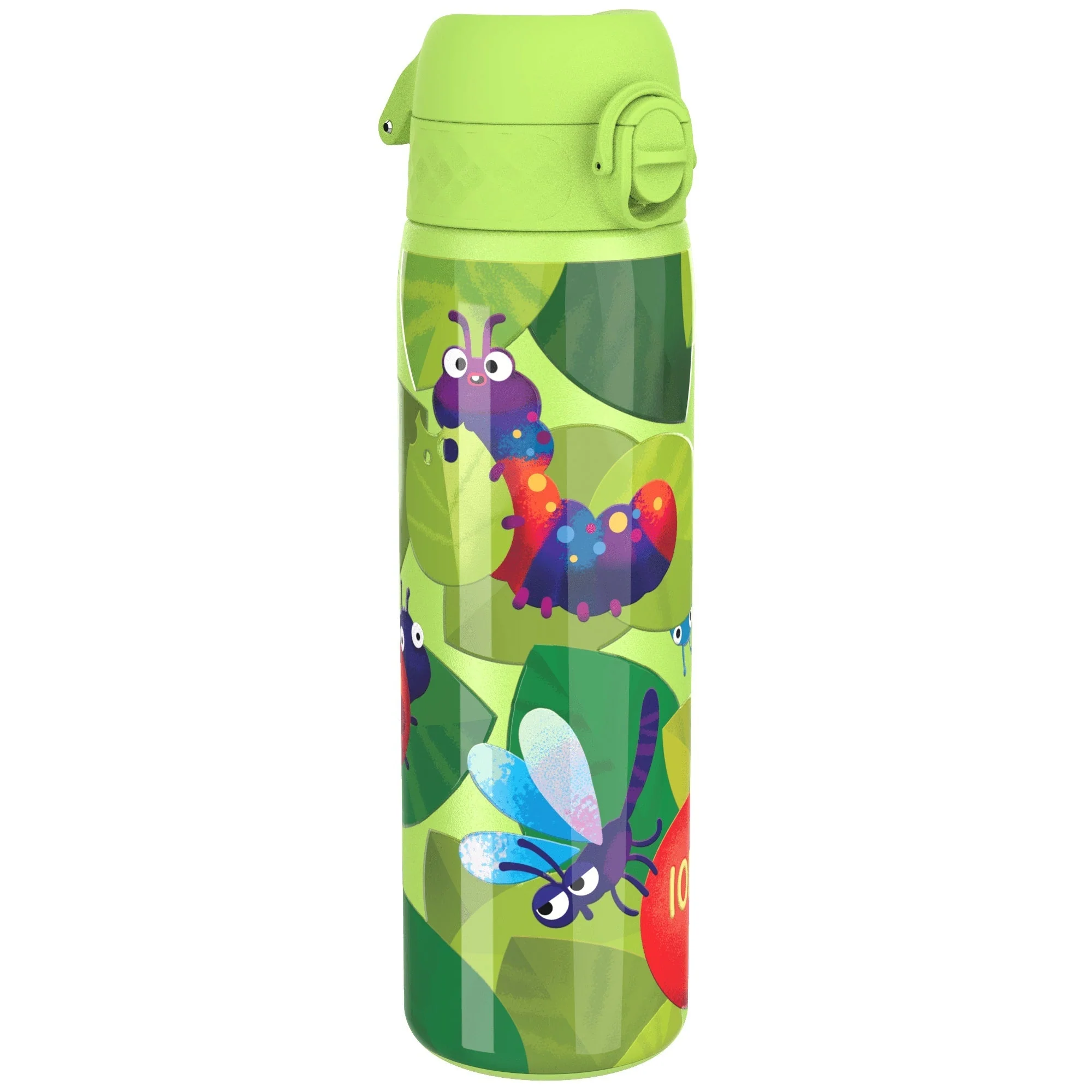 Leichte Edelstahl-Trinkflasche, Insektenmotiv, 600 ml