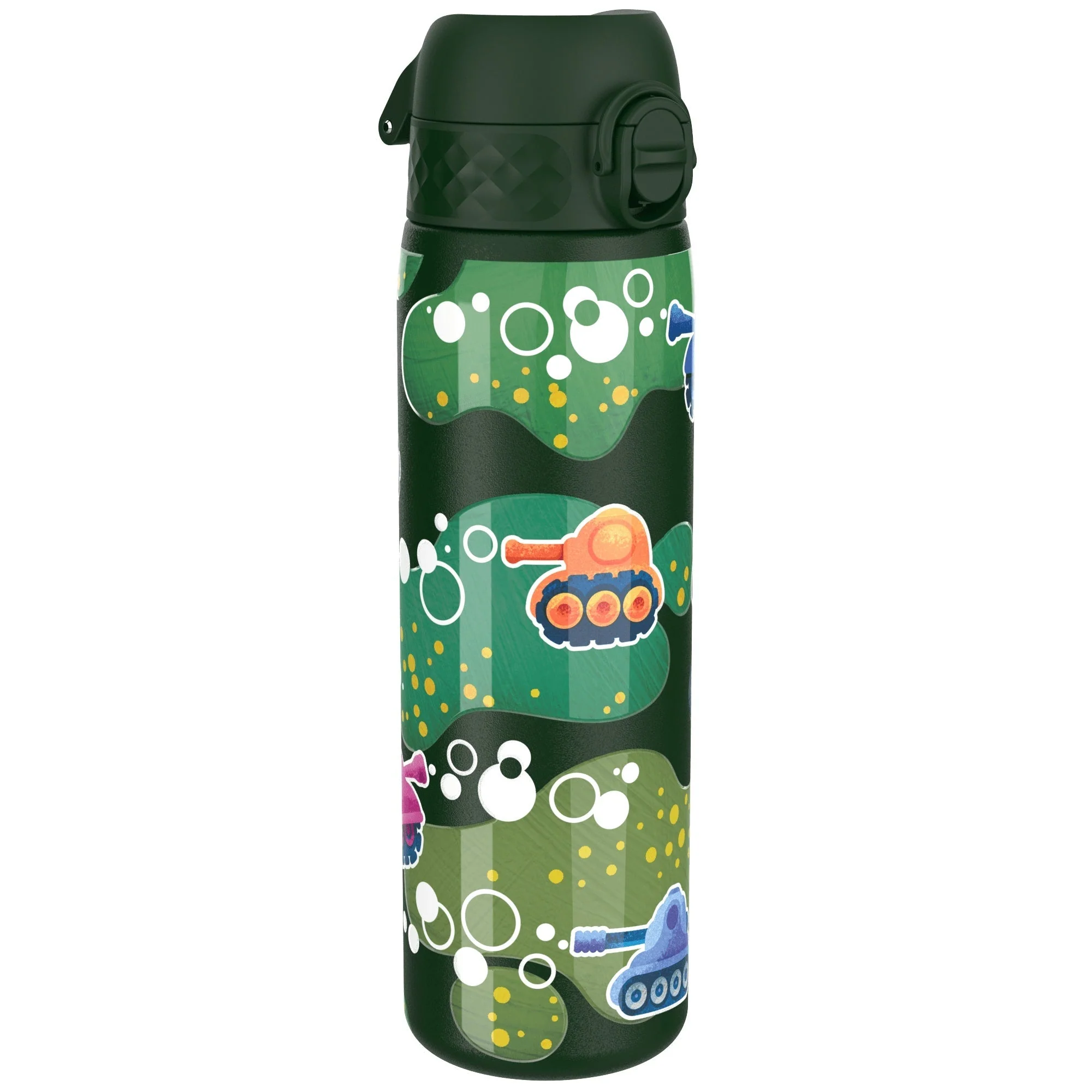 Leichte Edelstahl-Trinkflasche, Panzerdesign, 600 ml