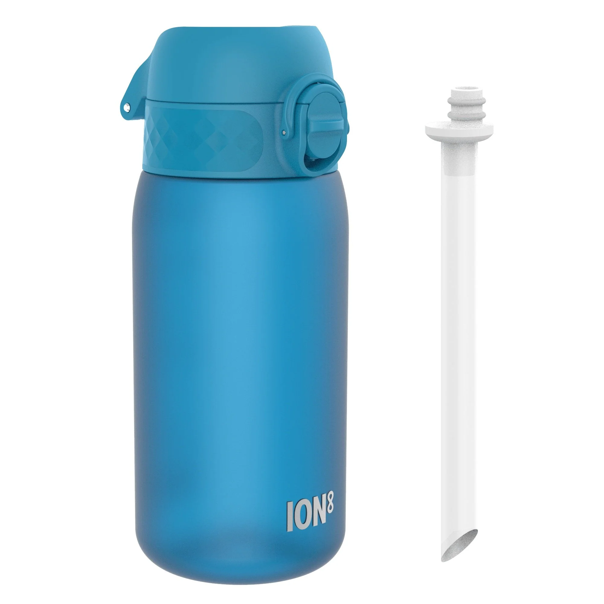 Recyclon Trinkflasche mit Strohhalm, Blau, 350 ml