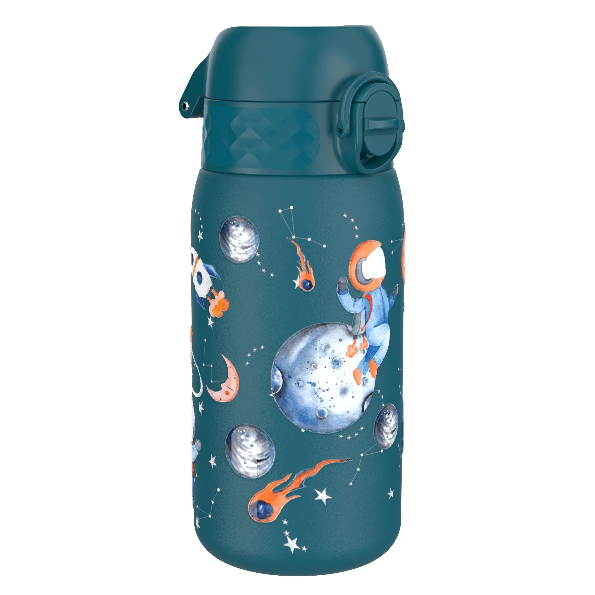 Isolierte Edelstahl-Trinkflasche, Weltraumdesign, 320 ml