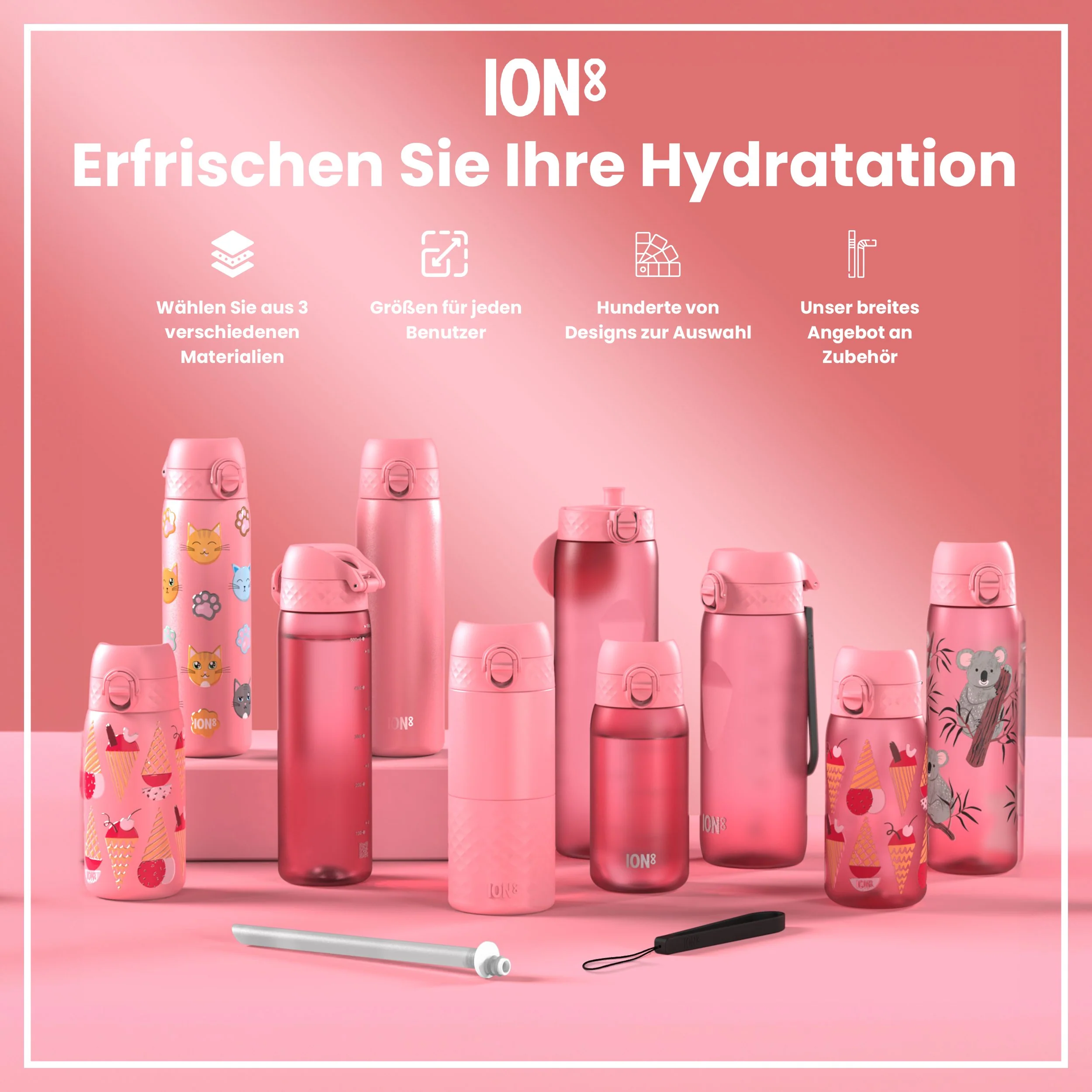 Edelstahl-Thermobecher für unterwegs, RosenblŸte, 360 ml - Image 7