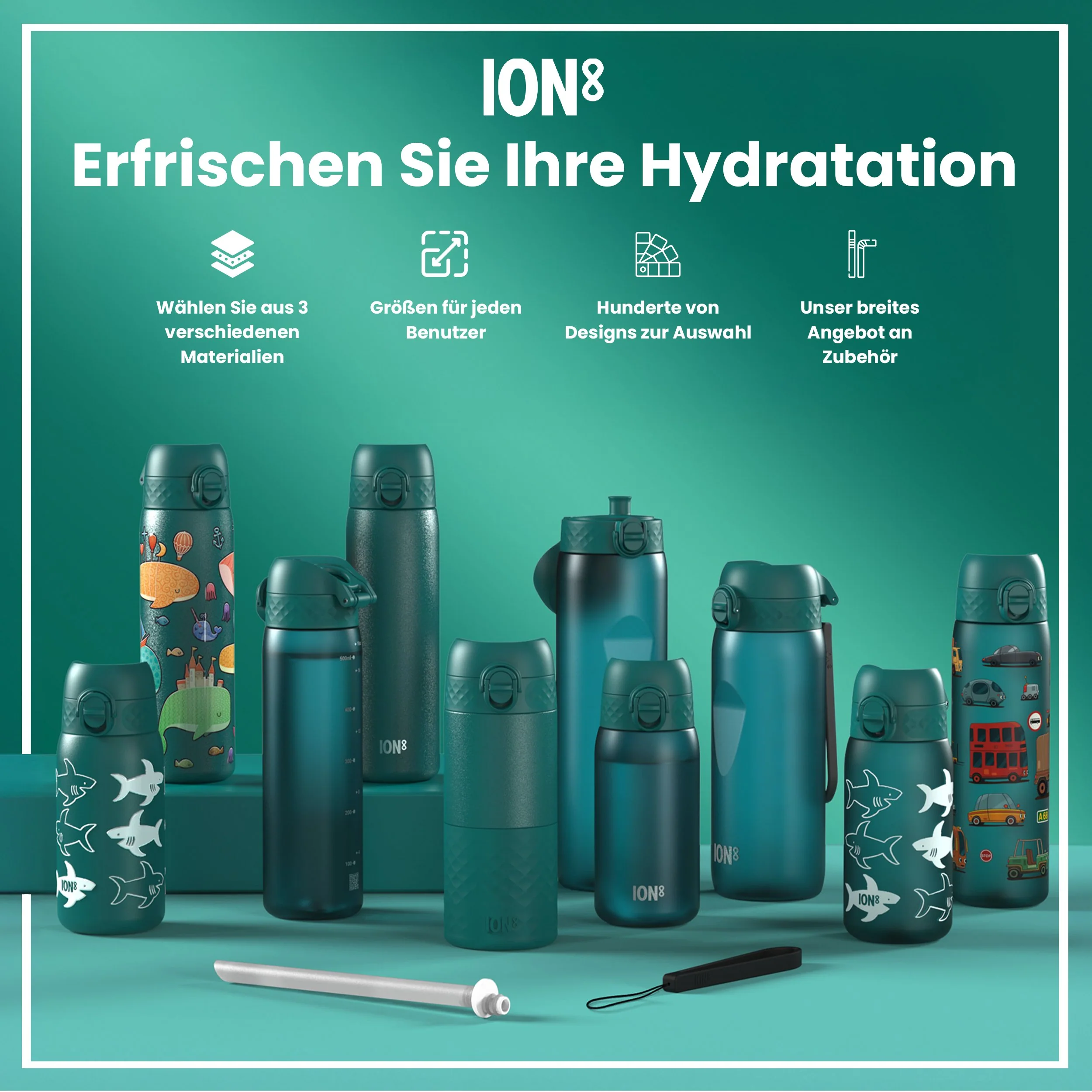 Recyclon-Trinkflasche, Aqua, 750ml - Image 7
