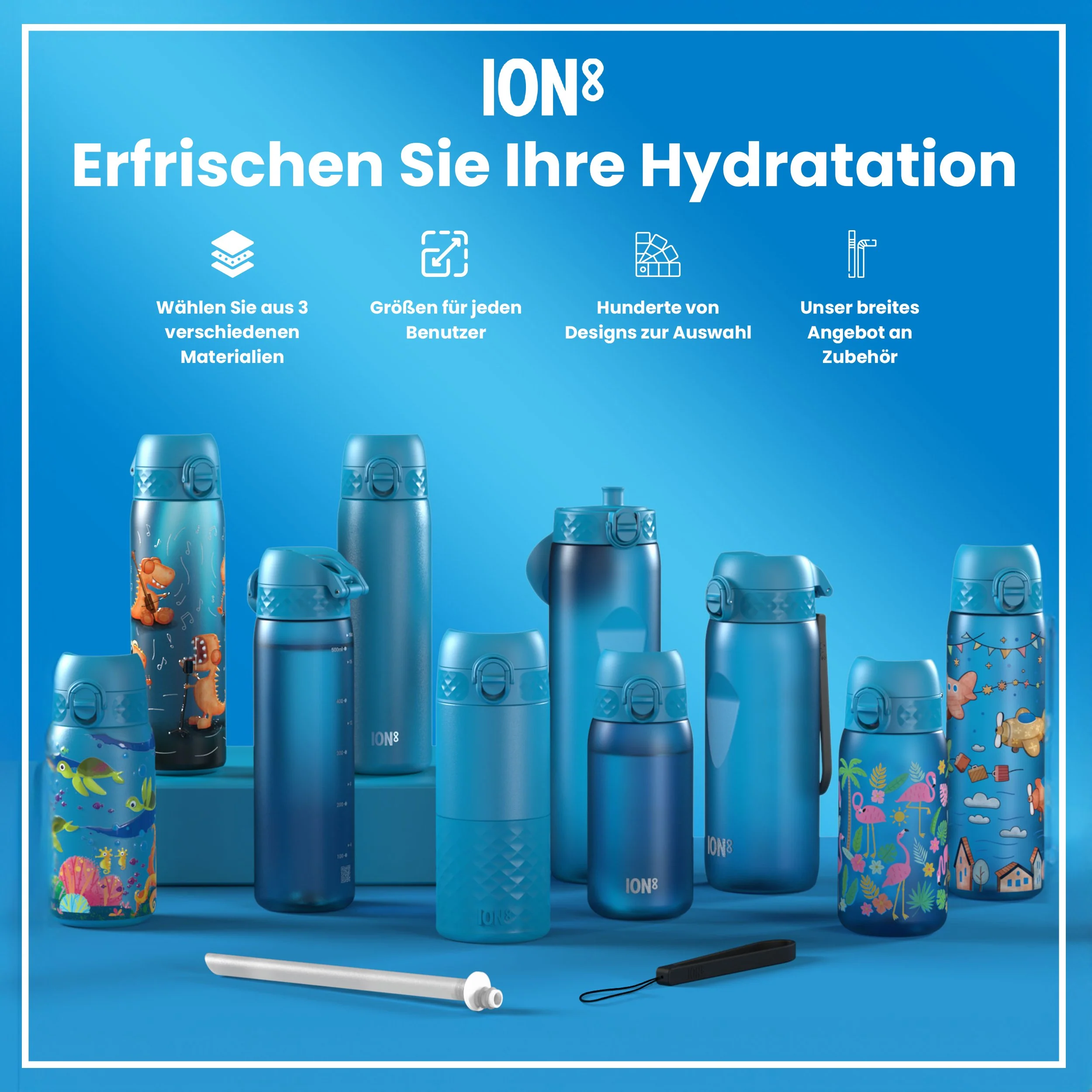 Recyclon-Trinkflasche, Blau, 750ml - Image 7