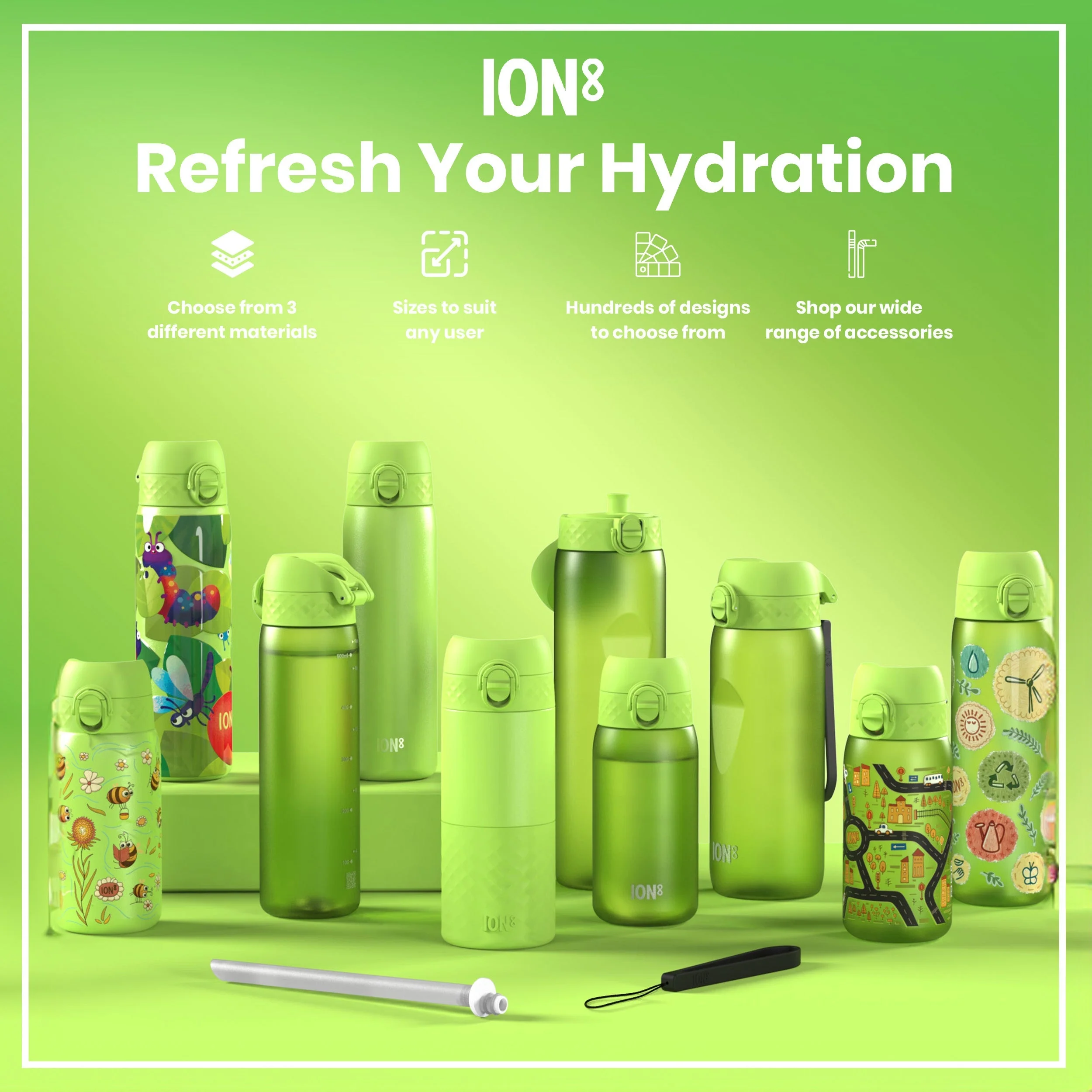 Recyclon-Trinkflasche, Grün, 750 ml - Image 7