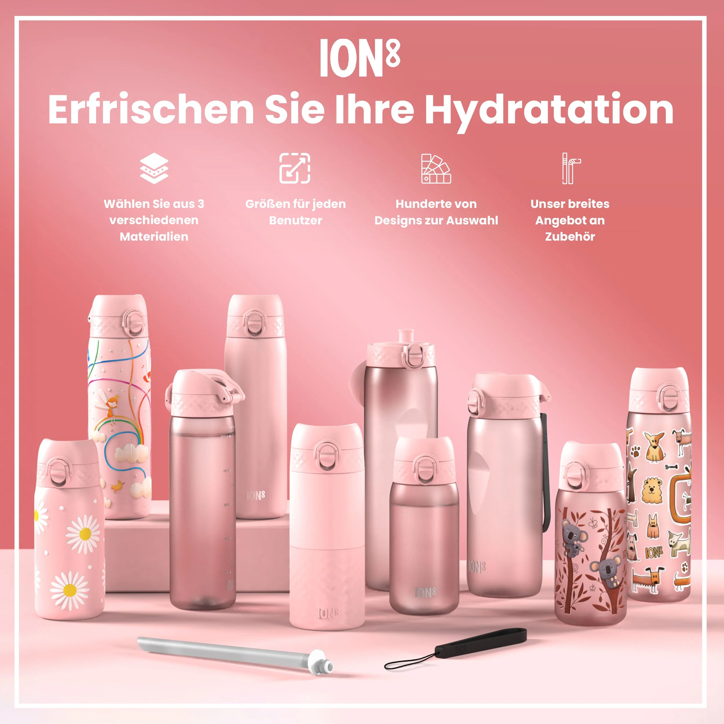Recyclon-Trinkflasche, Rosenquarz, 750ml - Image 7