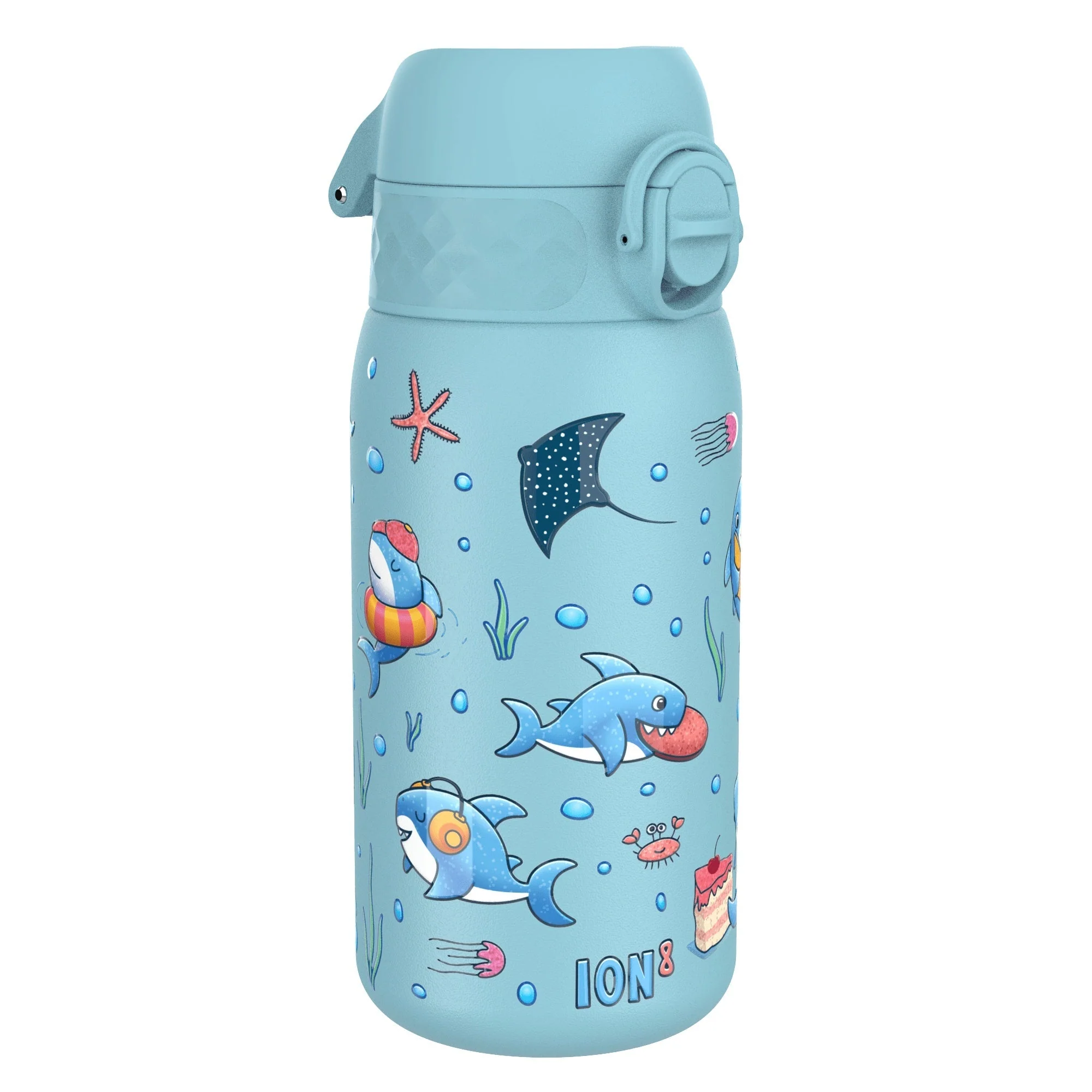 Leichte Edelstahl-Trinkflasche, Haie, 400 ml
