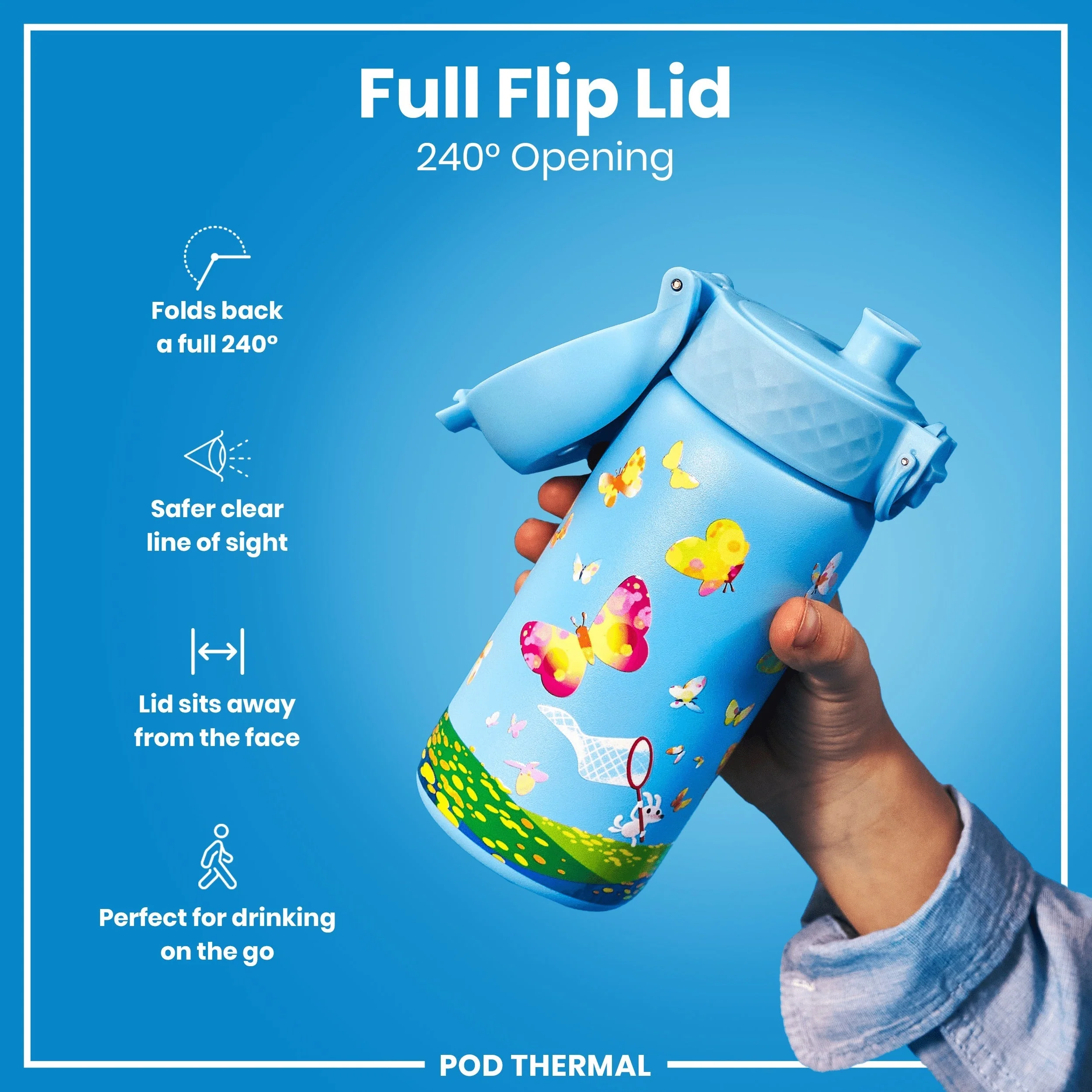 Isolierte Edelstahl-Trinkflasche, Butterfly-Catcher, 320 ml - Image 4