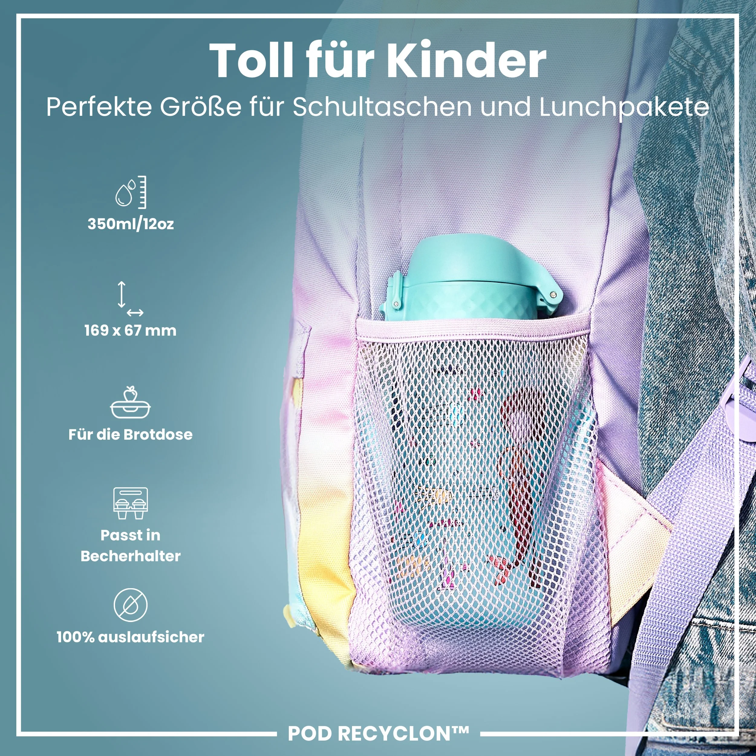 Recyclon Trinkflasche, Meerjungfrau, 350 ml - Image 2