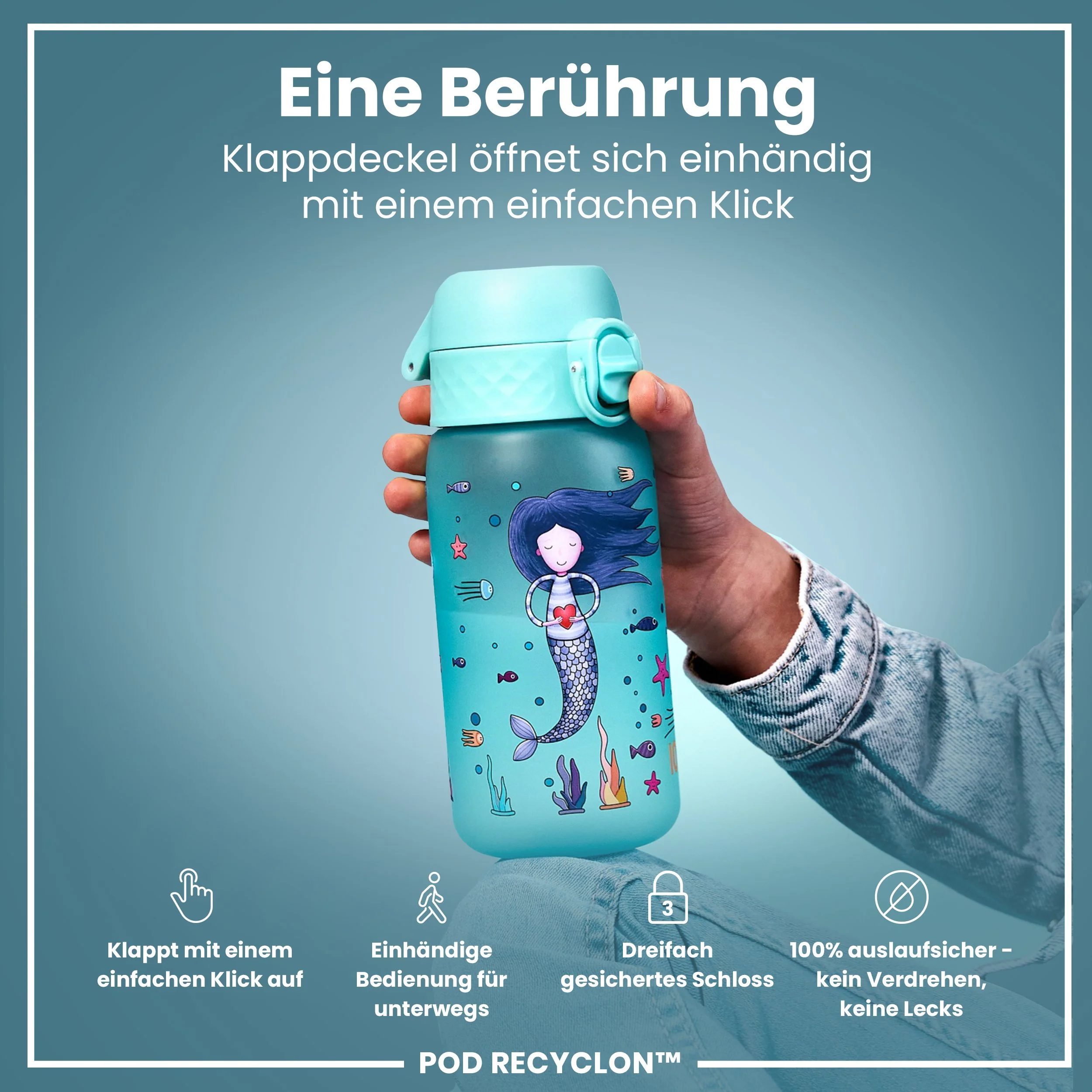 Recyclon Trinkflasche, Meerjungfrau, 350 ml - Image 3