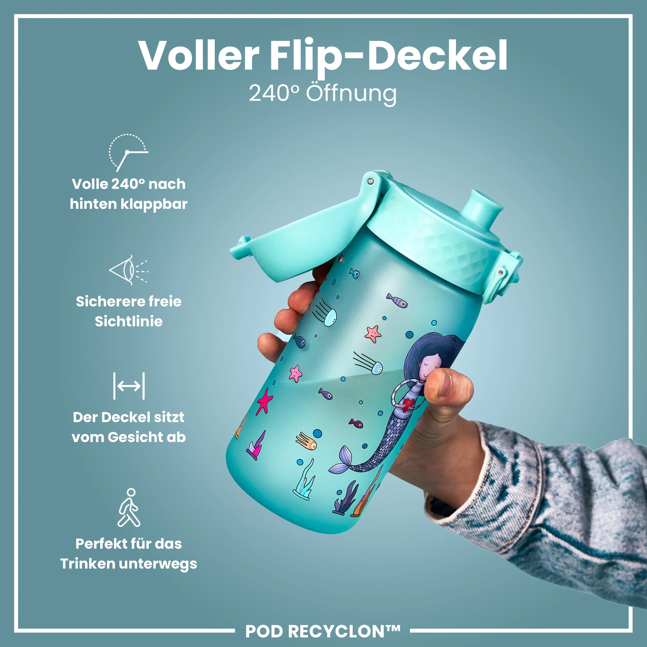 Recyclon Trinkflasche, Meerjungfrau, 350 ml - Image 4