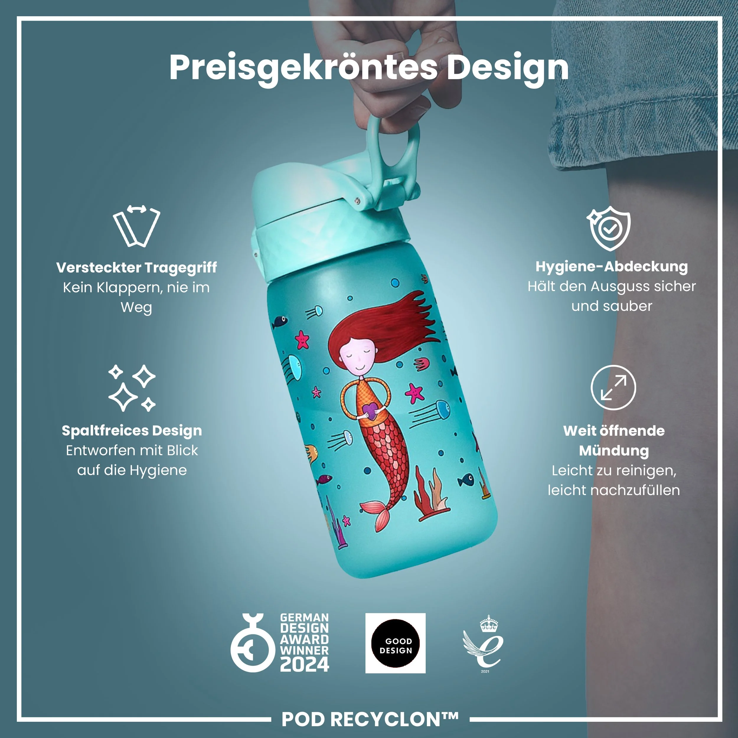 Recyclon Trinkflasche, Meerjungfrau, 350 ml - Image 6