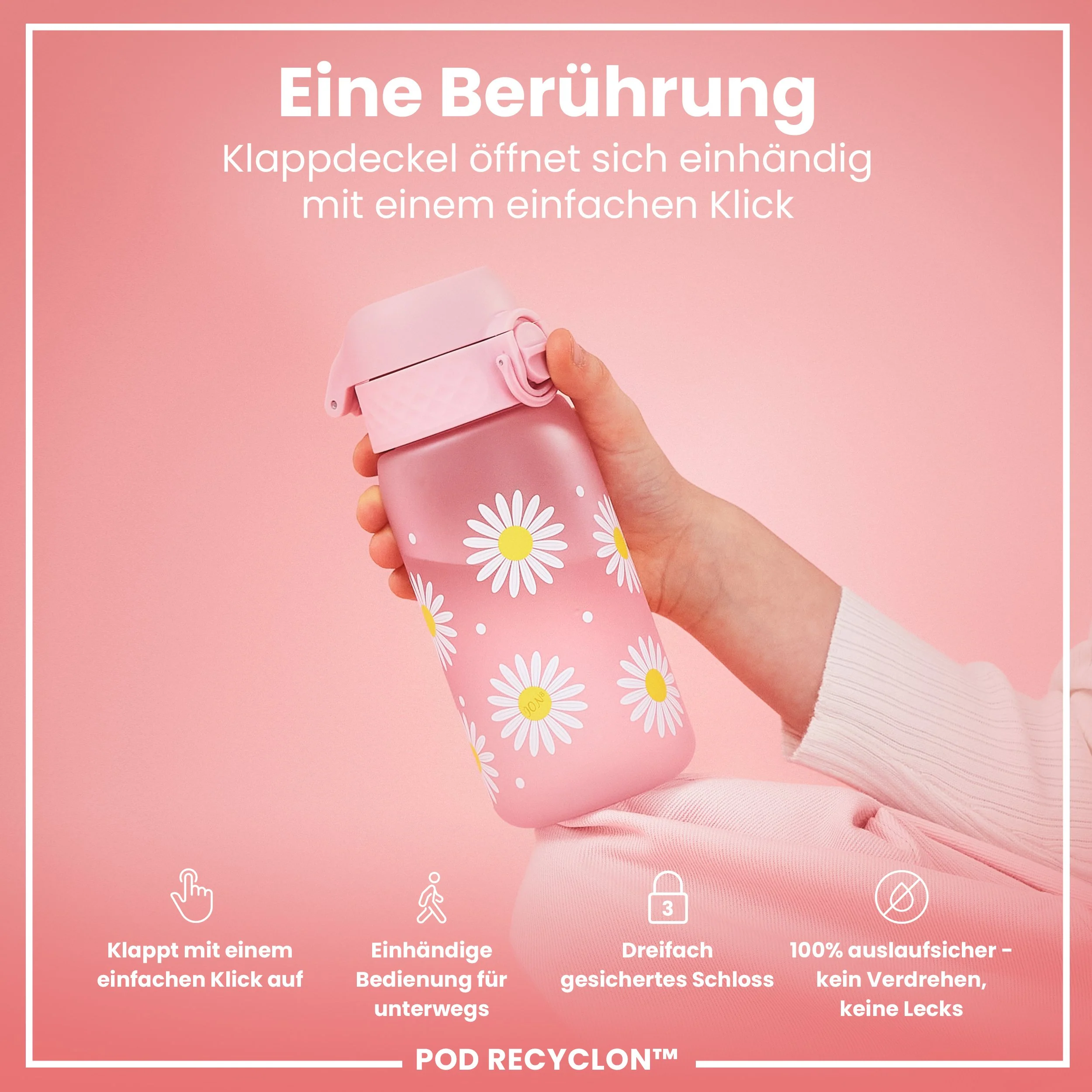 Recyclon Trinkflasche, Gänseblümchen, 350 ml - Image 3
