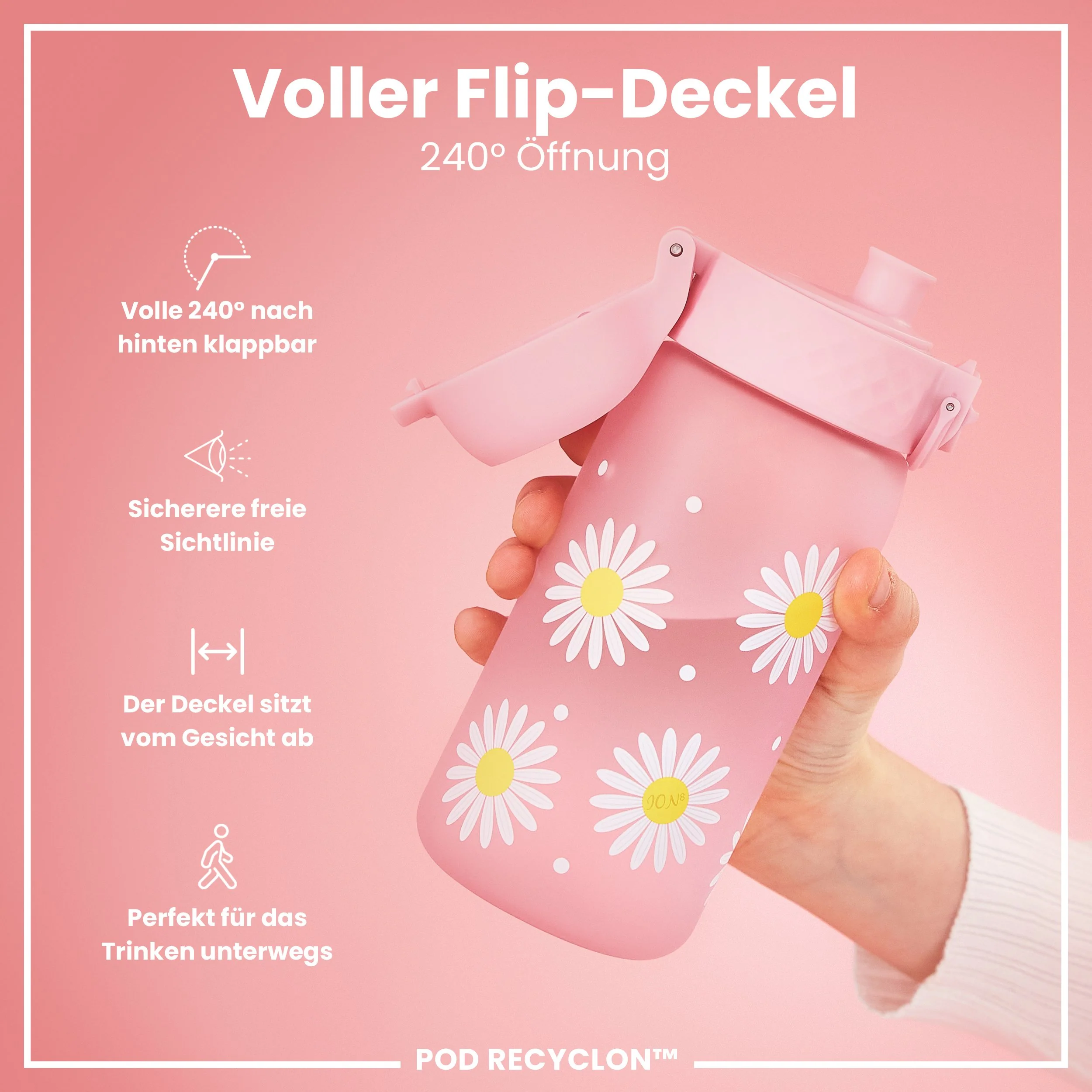 Recyclon Trinkflasche, Gänseblümchen, 350 ml - Image 4
