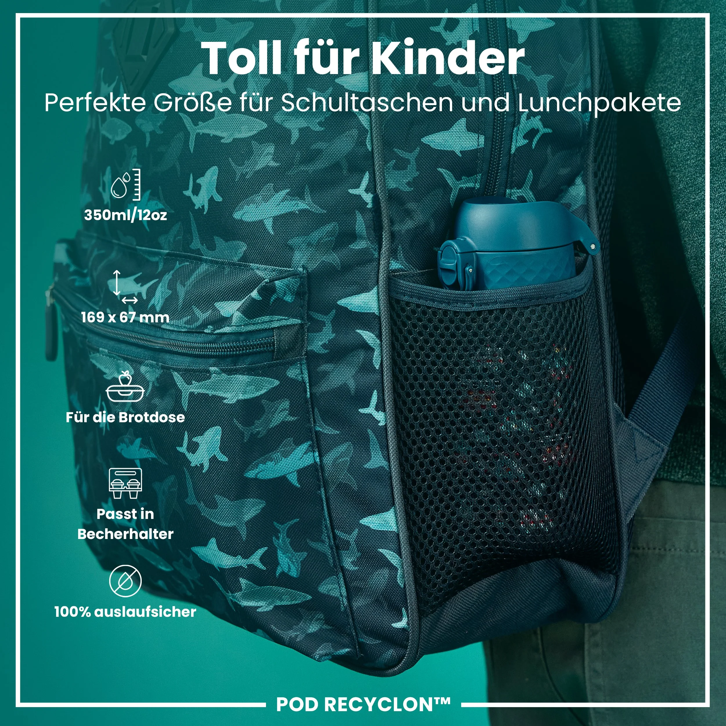 Recyclon Trinkflasche, Einsatzfahrzeuge, 350 ml - Image 2