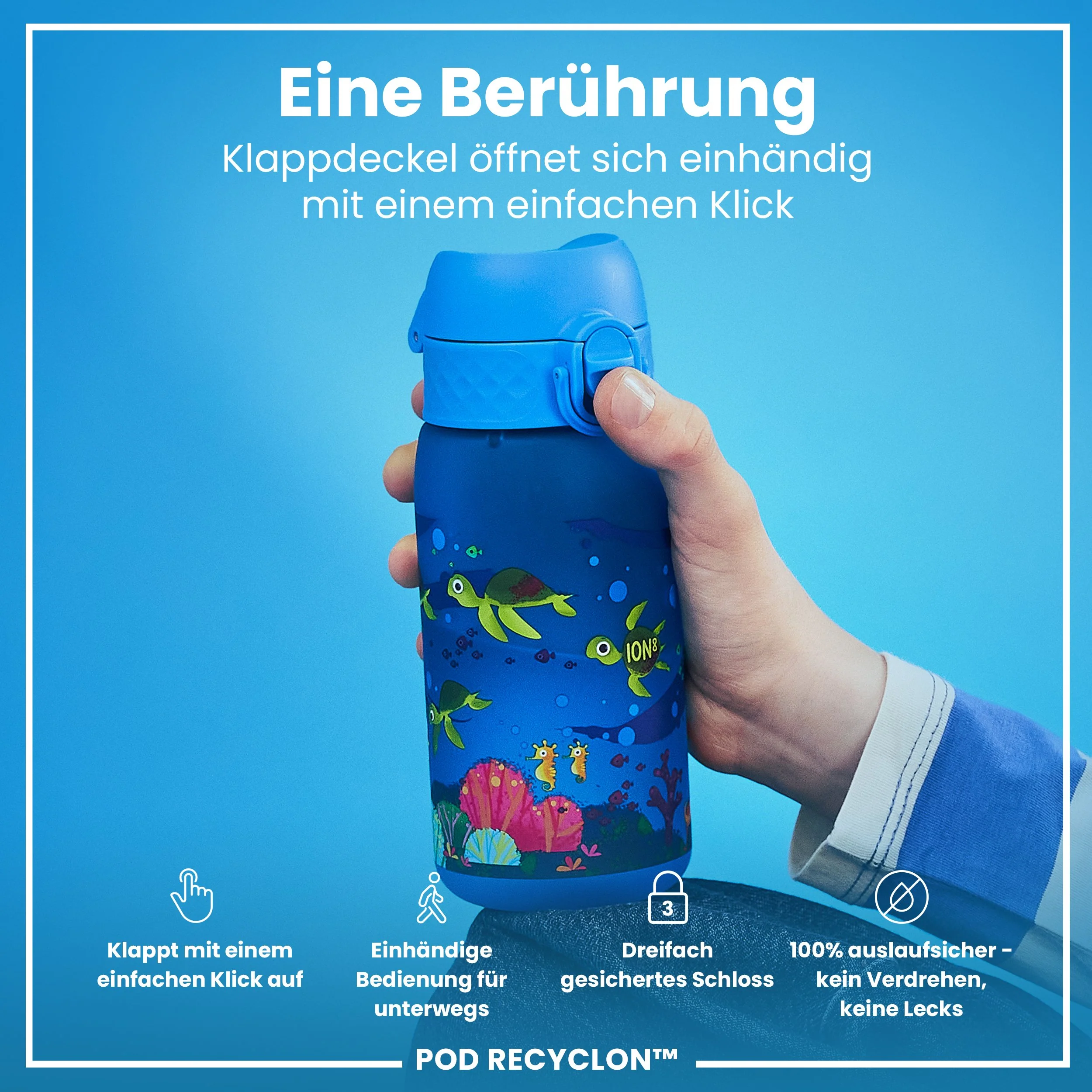 Recyclon Trinkflasche, Meeresschildkröte, 350 ml - Image 3