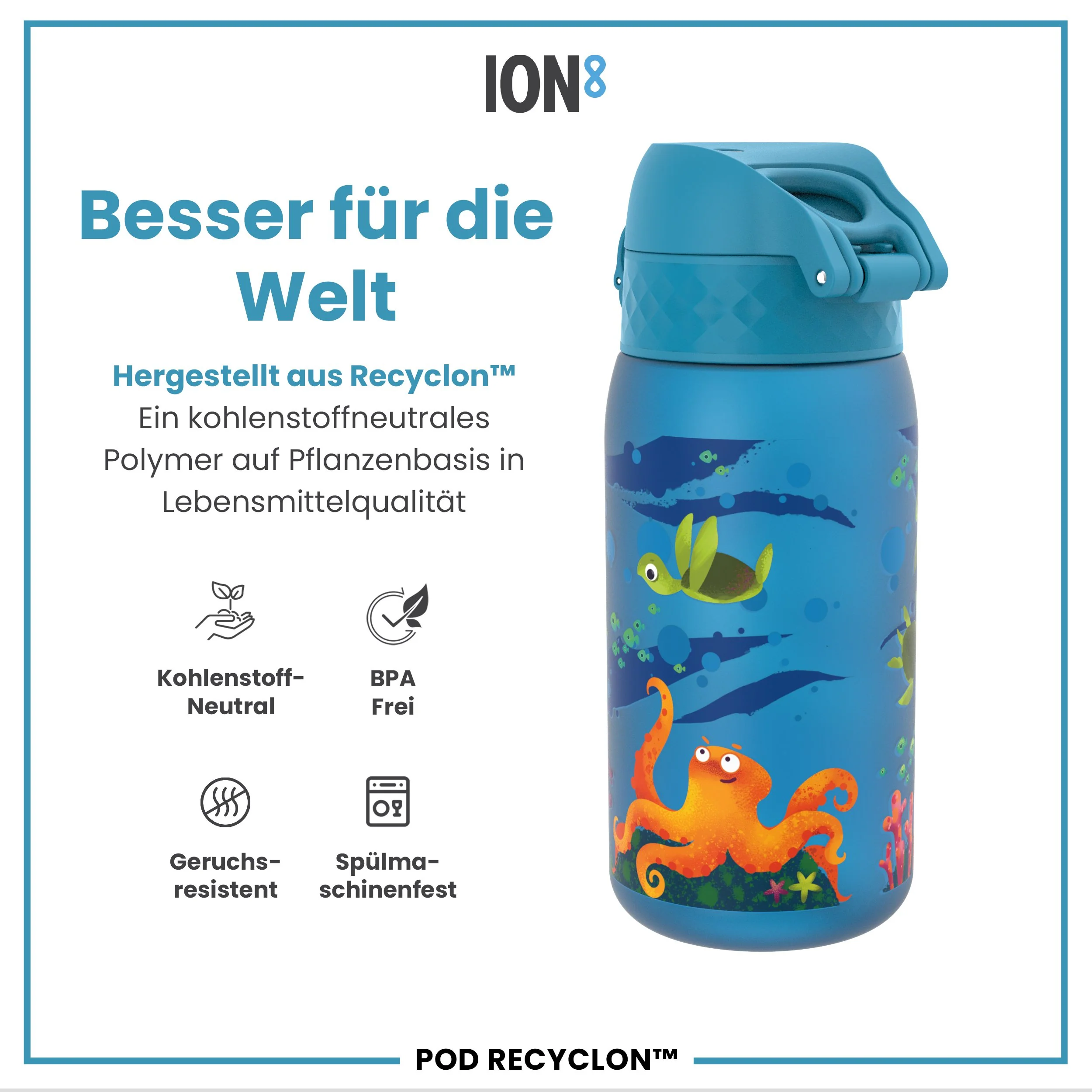Recyclon Trinkflasche, Meeresschildkröte, 350 ml - Image 5