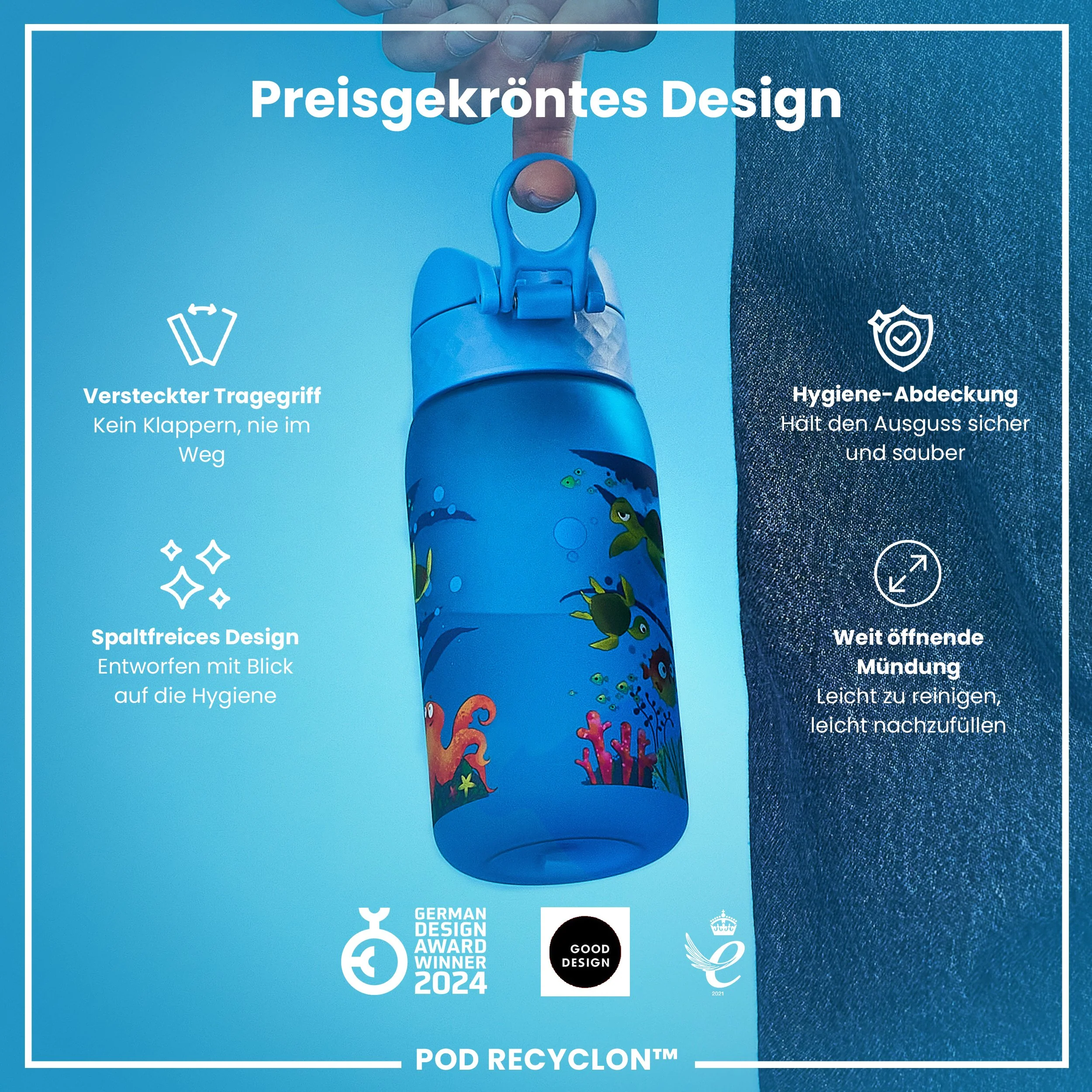 Recyclon Trinkflasche, Meeresschildkröte, 350 ml - Image 6