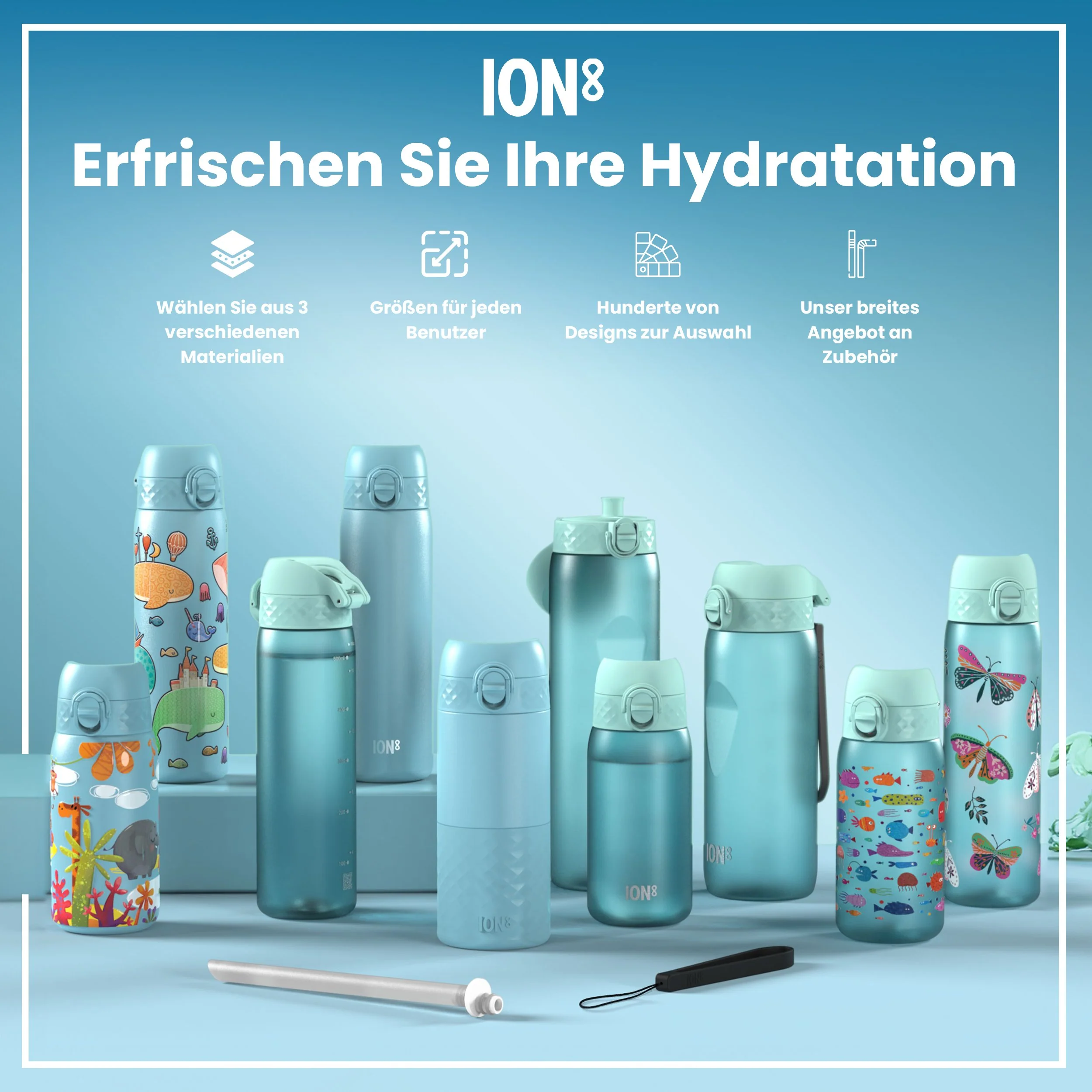 Recyclon Trinkflasche, Haie, 350 ml - Image 7