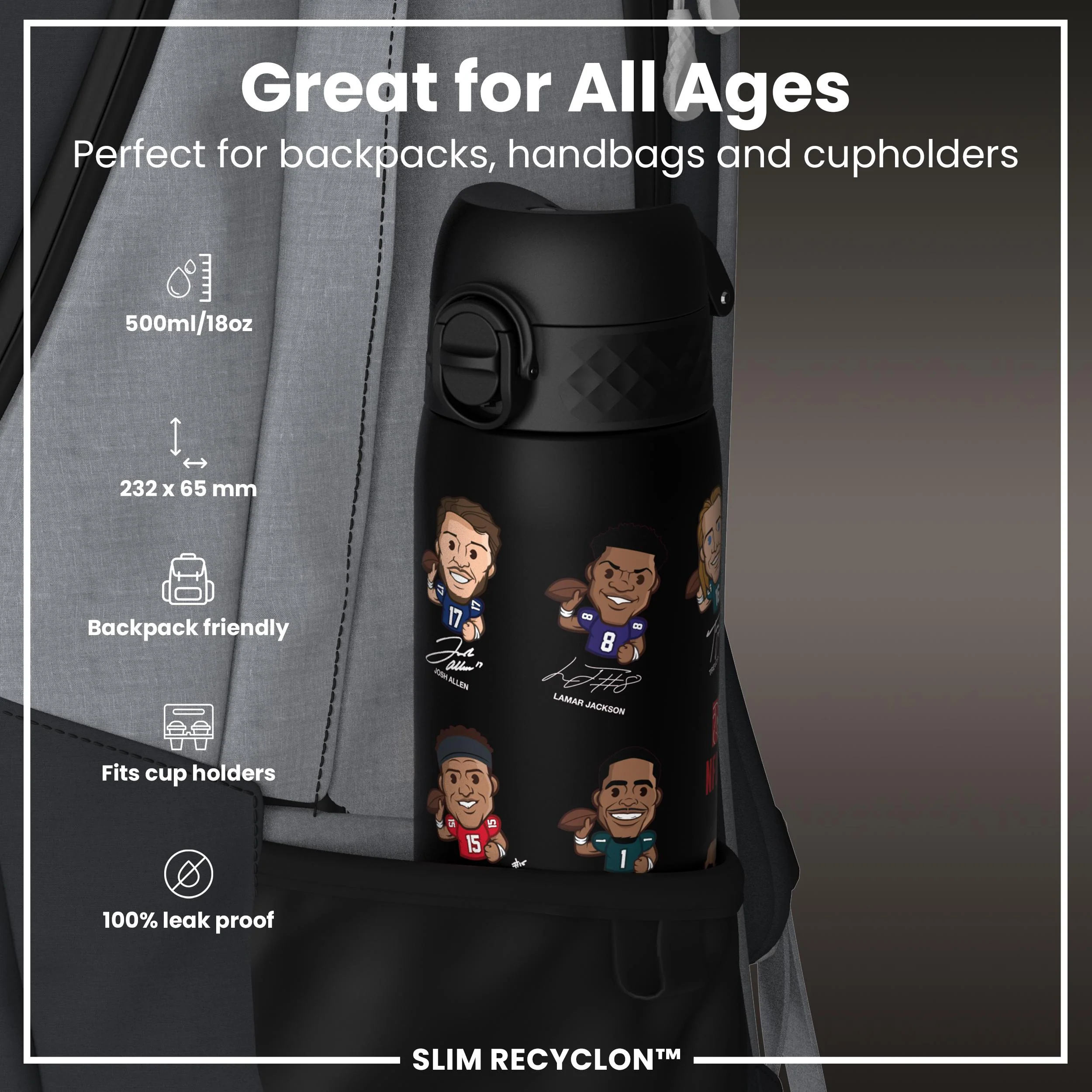 NFLPA x ION8, Recyclon, Quarterbacks, 500 ml - Image 2