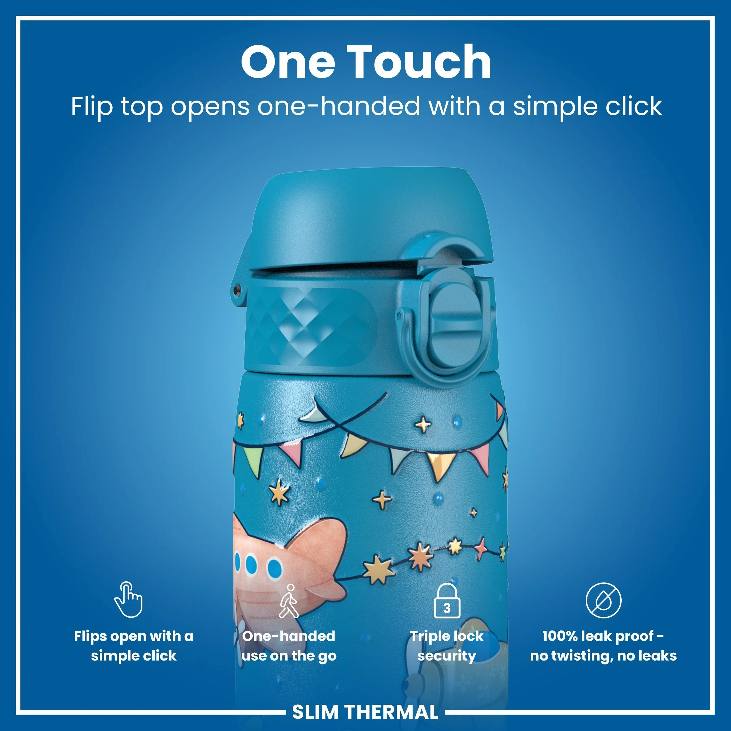 Isolierte Edelstahl-Trinkflasche, Flugzeuge, 500 ml - Image 3