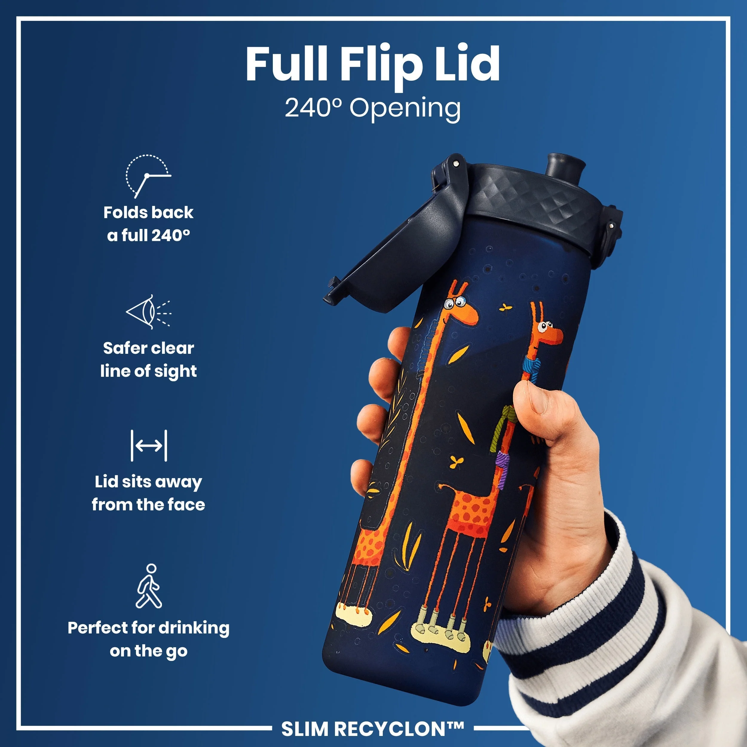Recyclon Trinkflasche, Giraffen-Design, 500 ml - Image 4