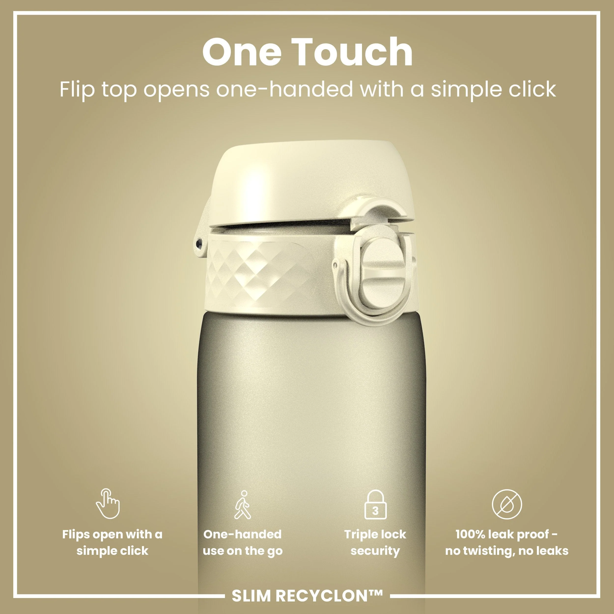 Recyclon Trinkflasche, Cremewei§, 500 ml - Image 3