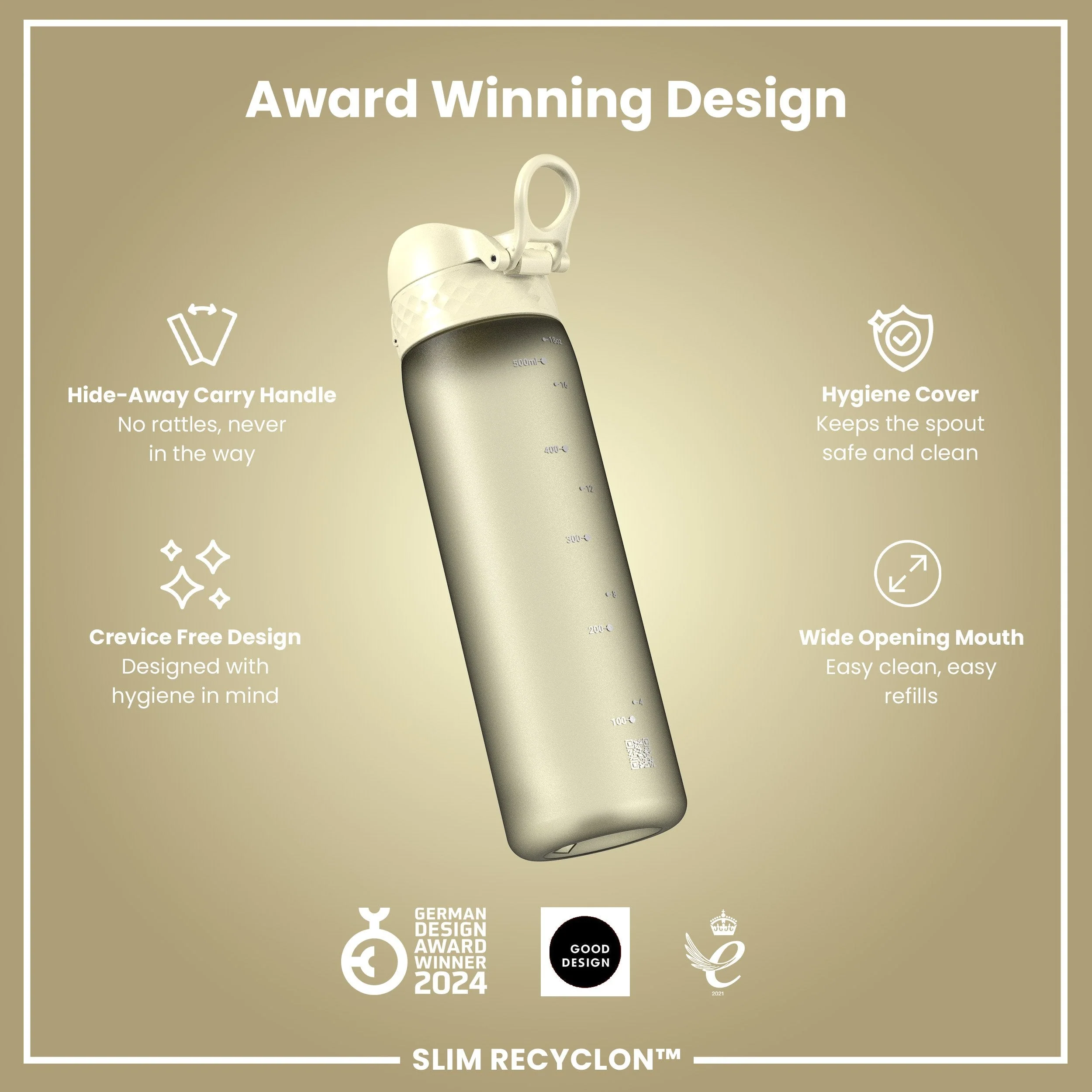 Recyclon Trinkflasche, Cremewei§, 500 ml - Image 6