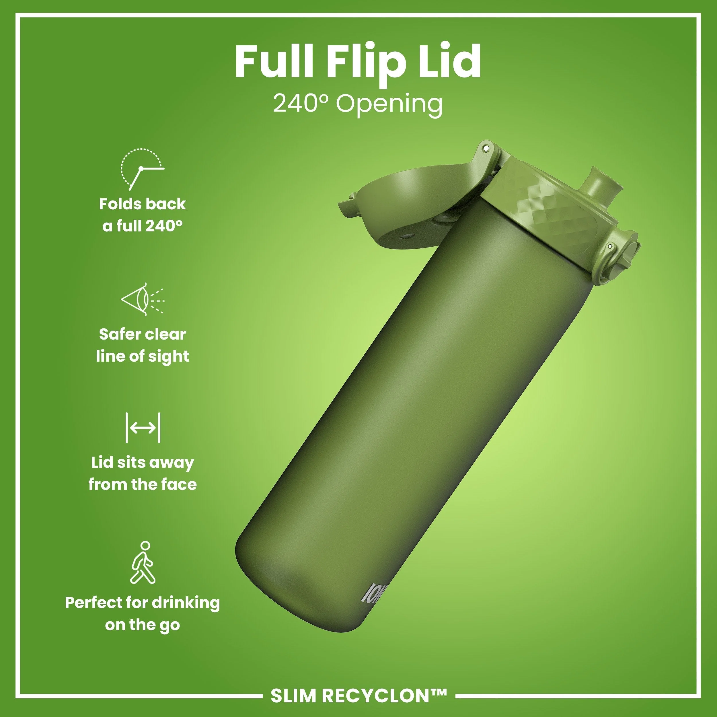 Recyclon Trinkflasche, Khakigrün, 500 ml - Image 4