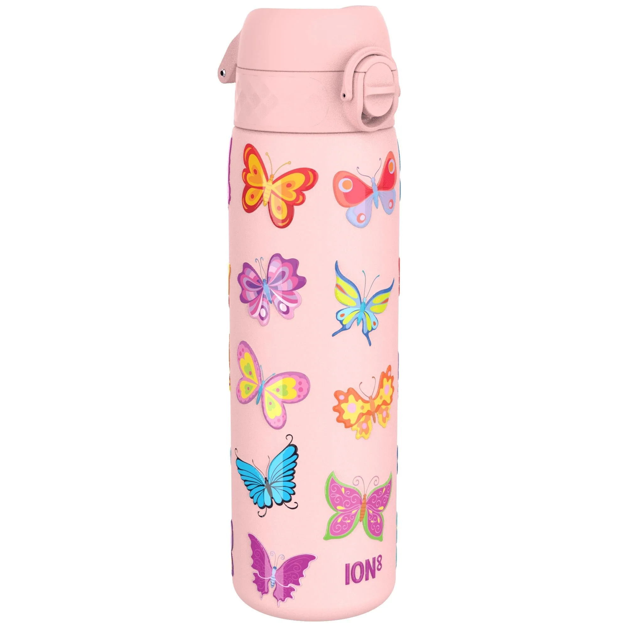 Leichte Edelstahl-Trinkflasche, mit Schmetterlings-Design, 600 ml