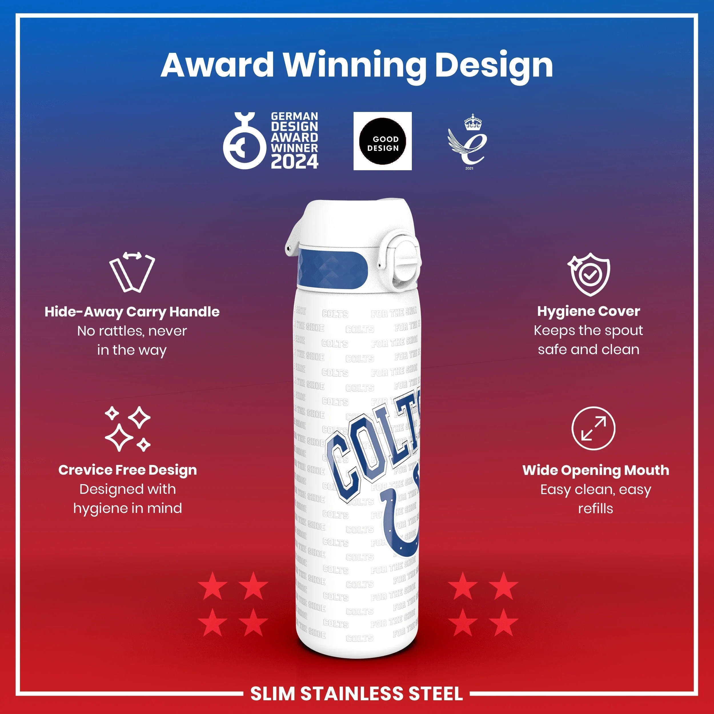 NFL x ION8, Leichte Edelstahl, Indianapolis Colts, 600 ml - Image 6