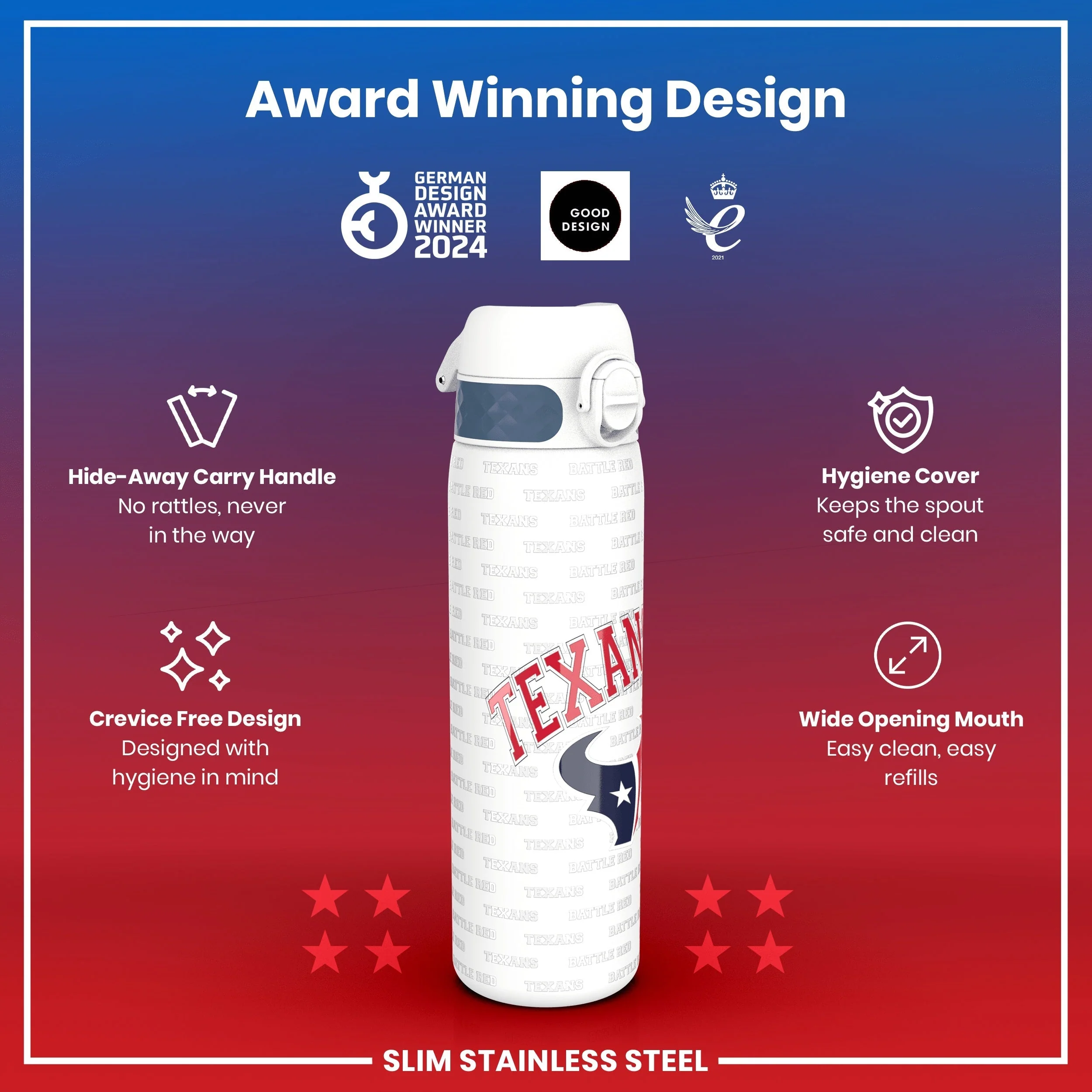 NFL x ION8, Leichte Edelstahl, Houston Texans, 600 ml - Image 6