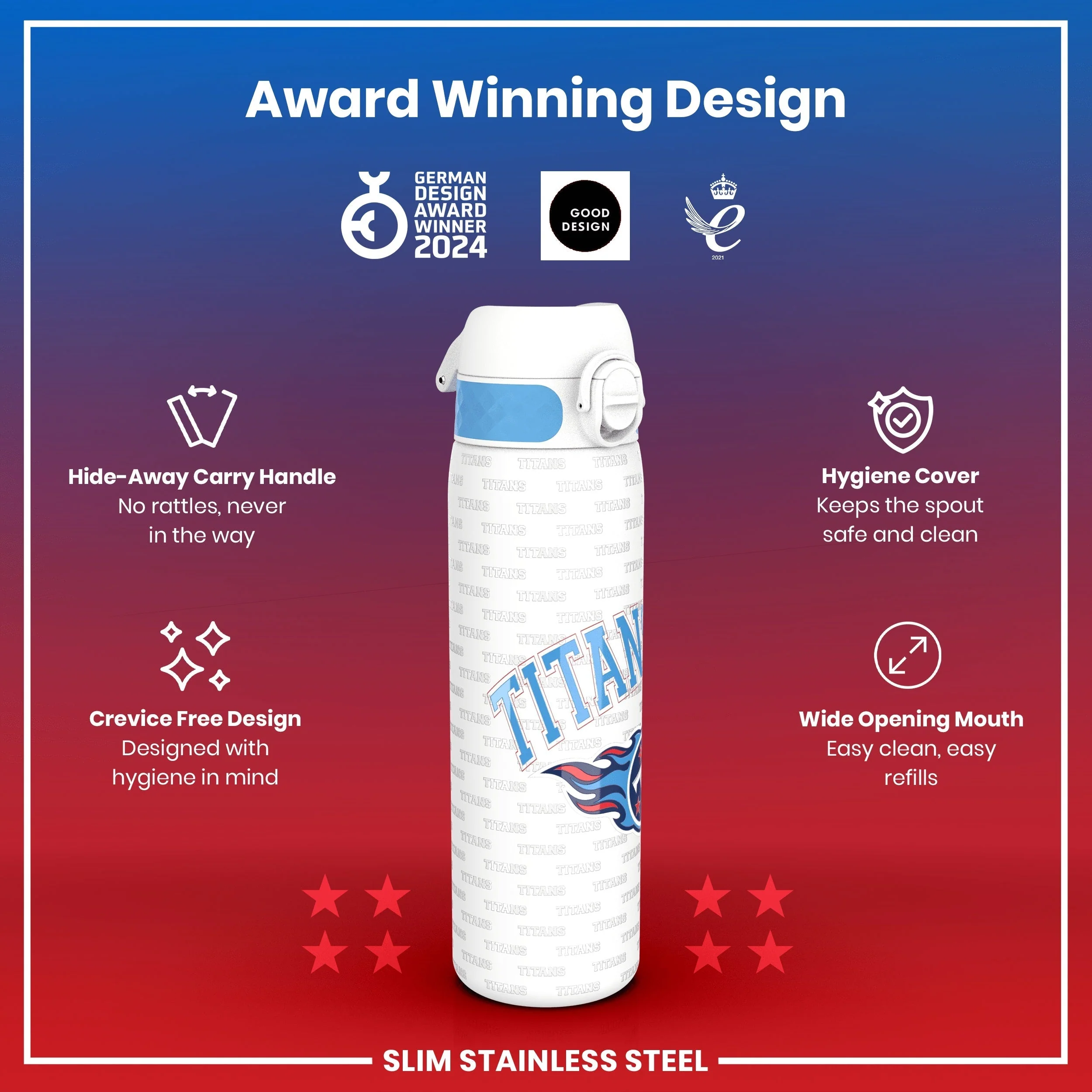 NFL x ION8, Leichte Edelstahl, Tennessee Titans, 600 ml - Image 6