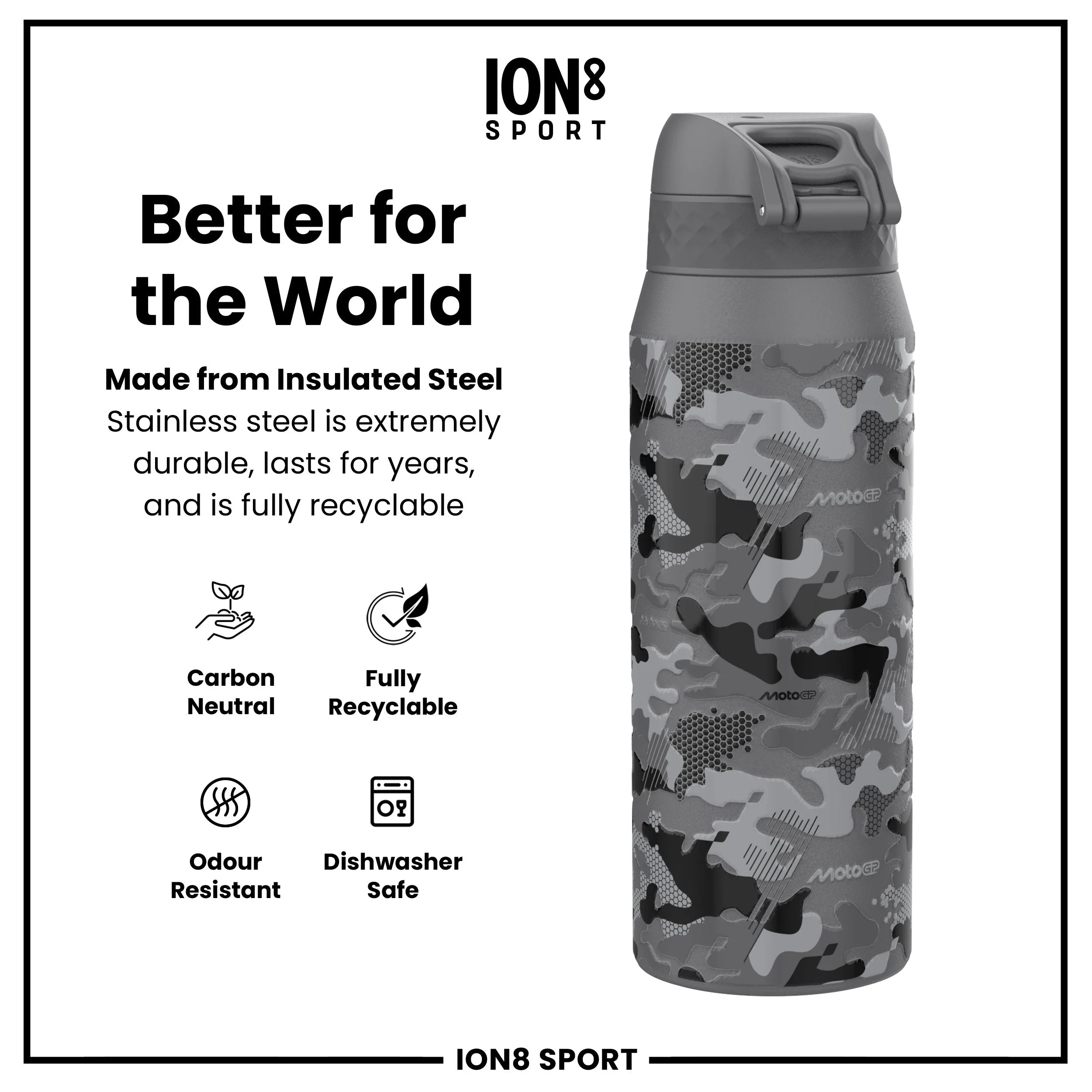 MotoGP x ION8, Isolierte EdelEdelstahl â MotoGP Camouflage, 750 ml - Image 5