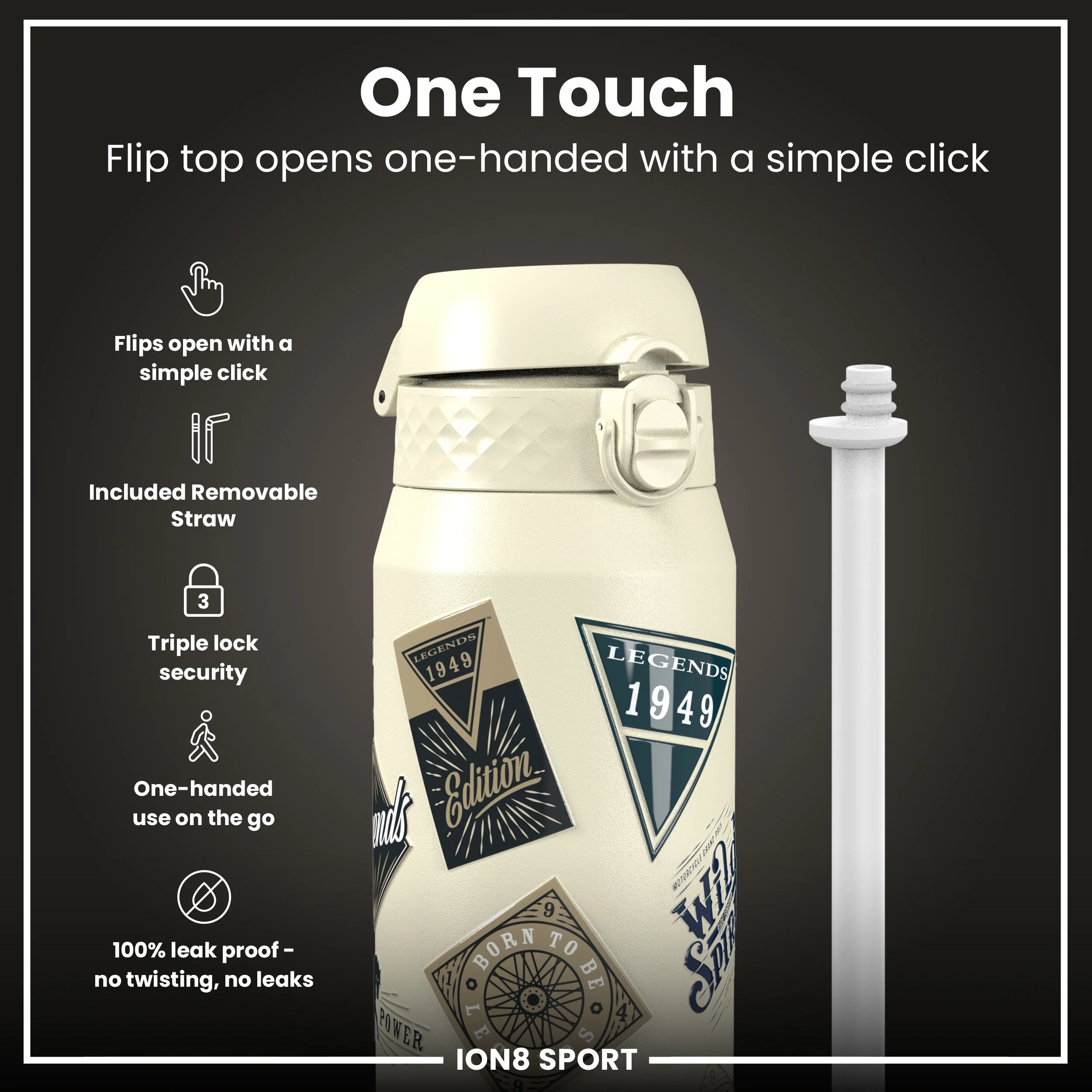 MotoGP x ION8, Isolierte EdelEdelstahl âMotoGP Classic Legends, 750 ml - Image 3