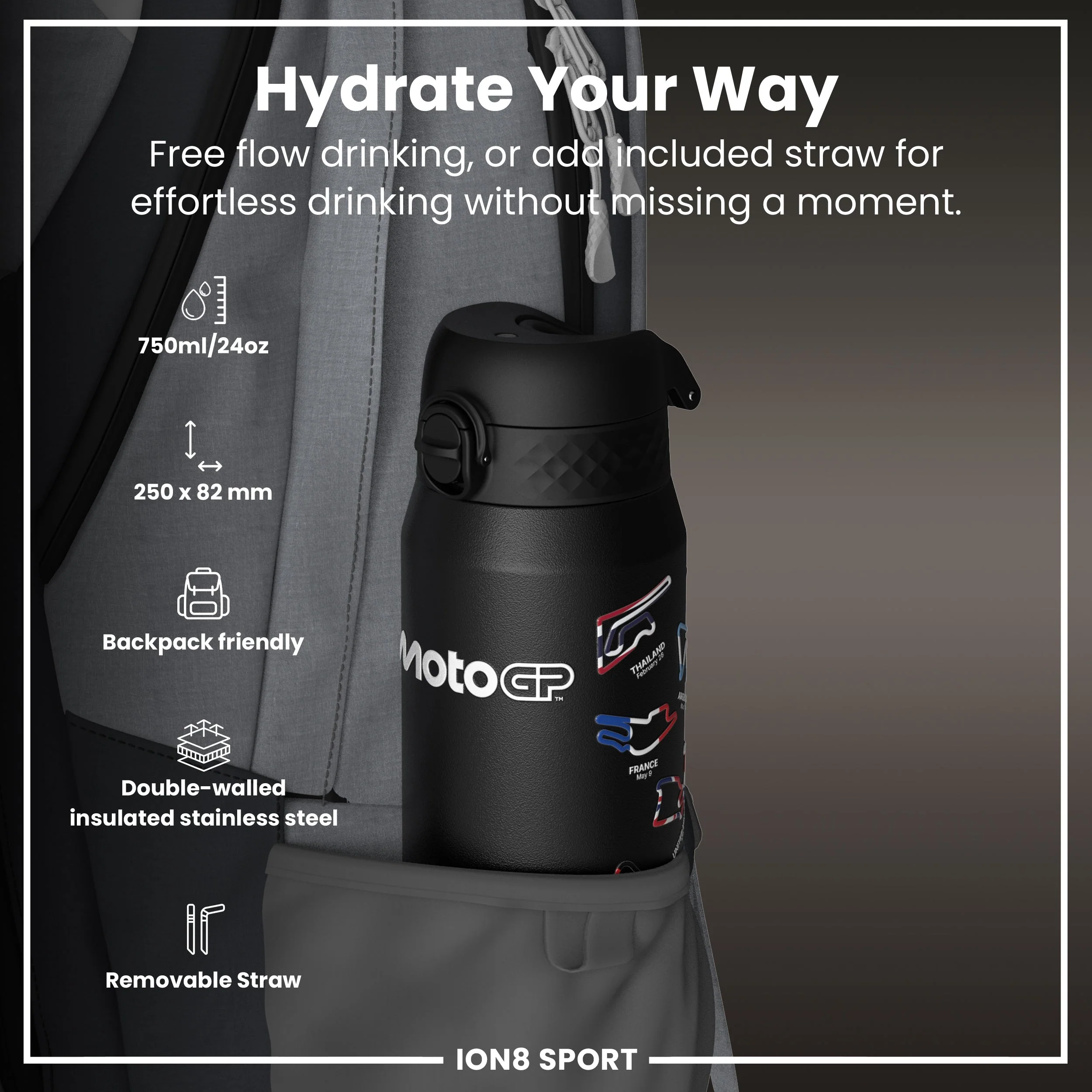 MotoGP x ION8, Isolierte EdelEdelstahl âMotoGP Mix, 750 ml - Image 2