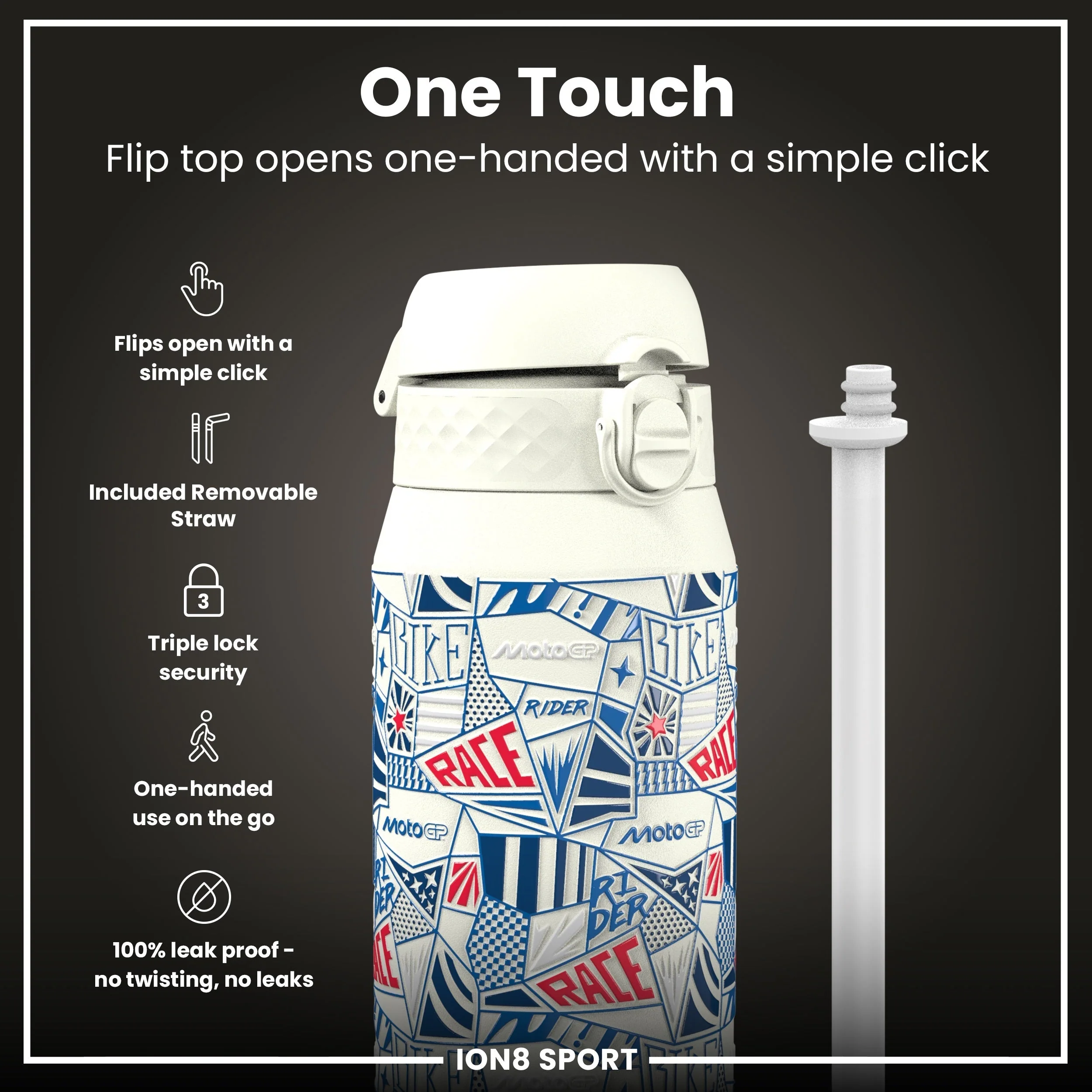 MotoGP x ION8, Isolierte EdelEdelstahl, MotoGP Street, 750 ml - Image 3