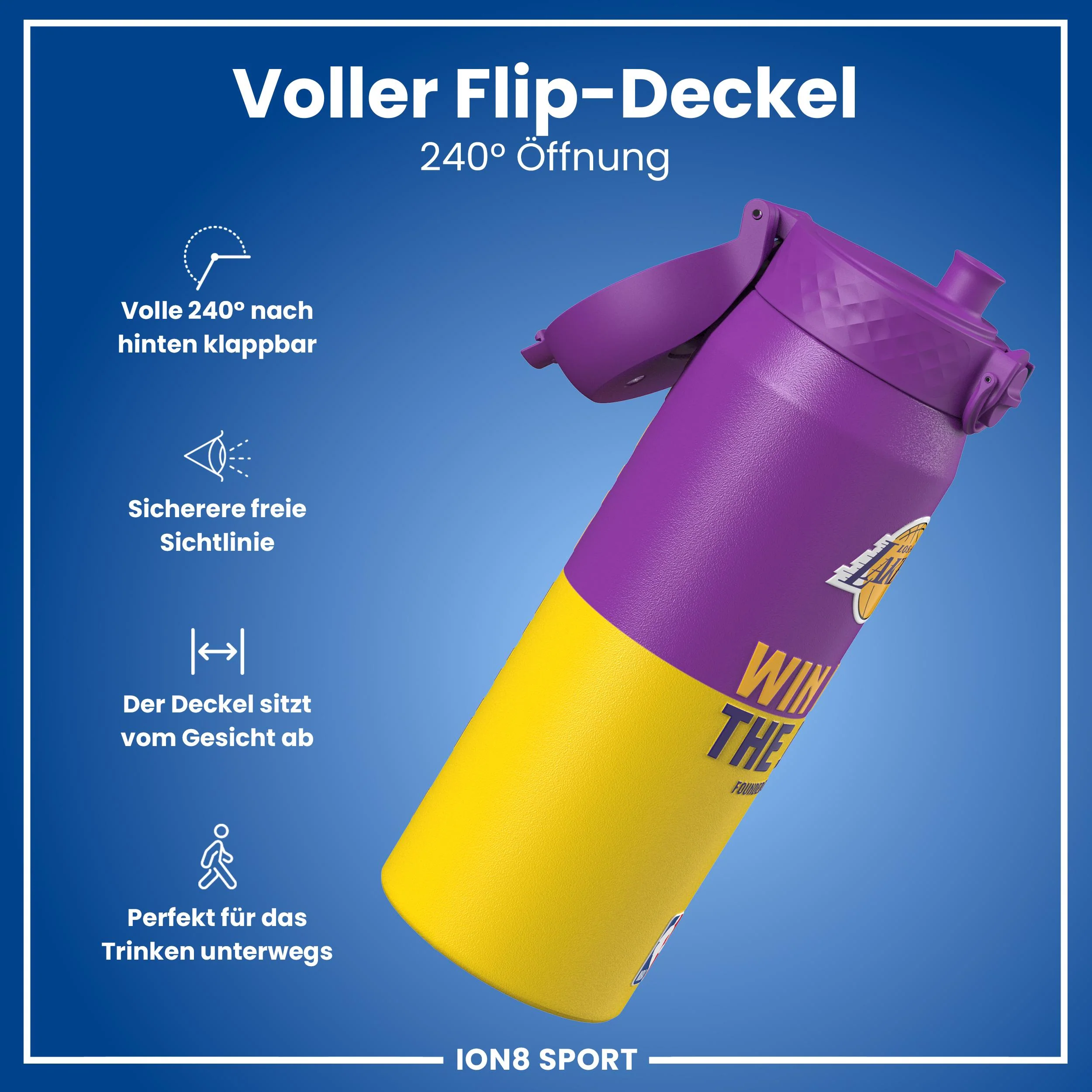 NBA x ION8, Isolierte Edelstahl, LA Lakers, 750 ml - Image 4