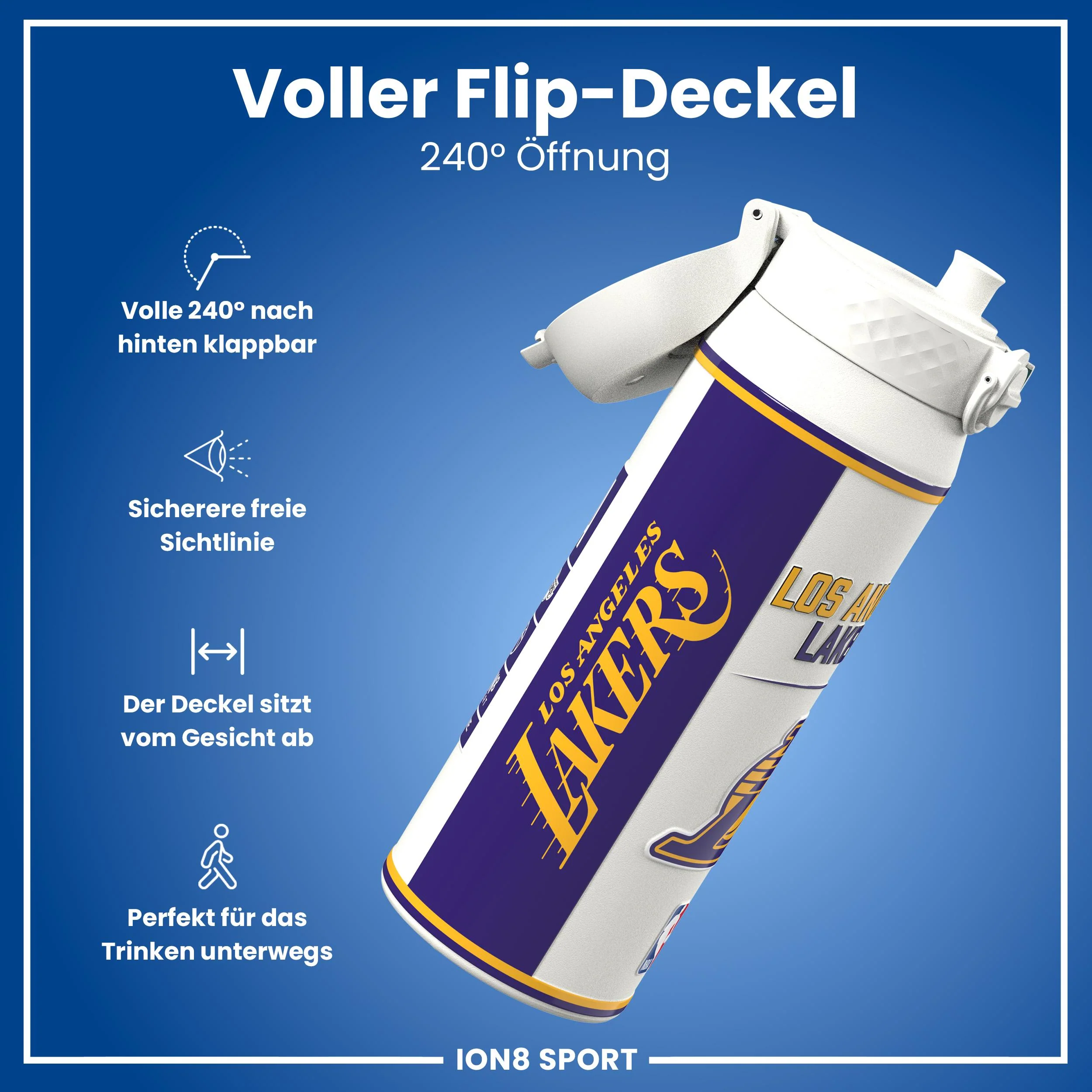 NBA x ION8, Isolierte Edelstahl, LA Lakers, 750 ml - Image 4
