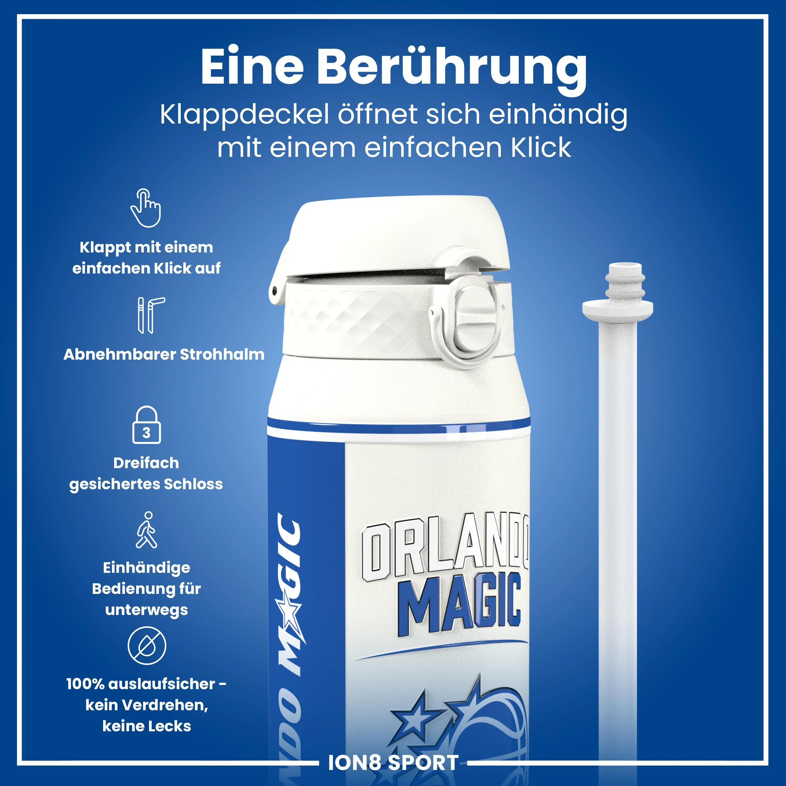 NBA x ION8, Isolierte Edelstahl, Orlando Magic, 750 ml - Image 3