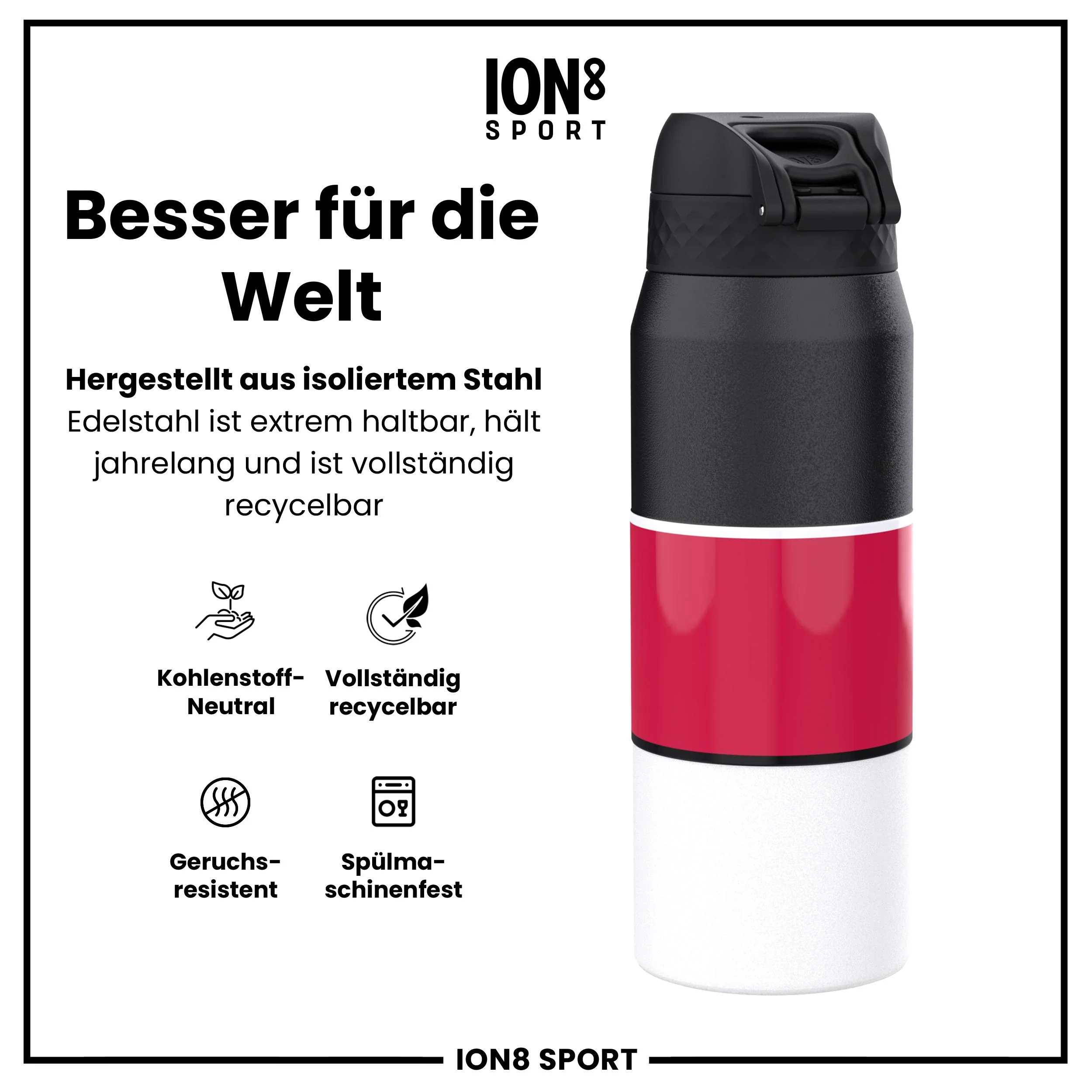 NBA x ION8, Isolierte Edelstahl, Chicago Bulls, 750 ml - Image 5