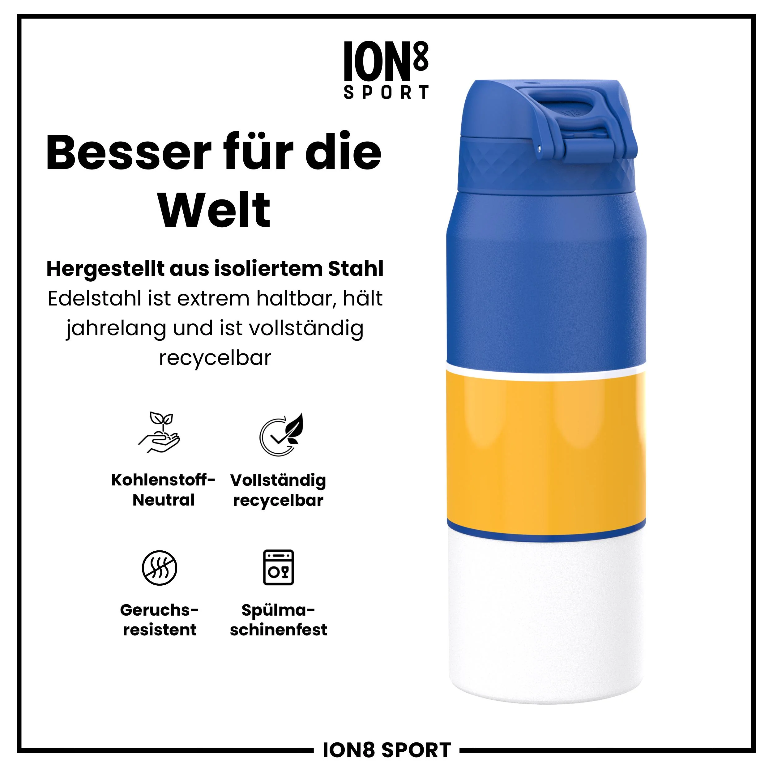 NBA x ION8, Isolierte Edelstahl, GS Warriors, 750 ml - Image 5
