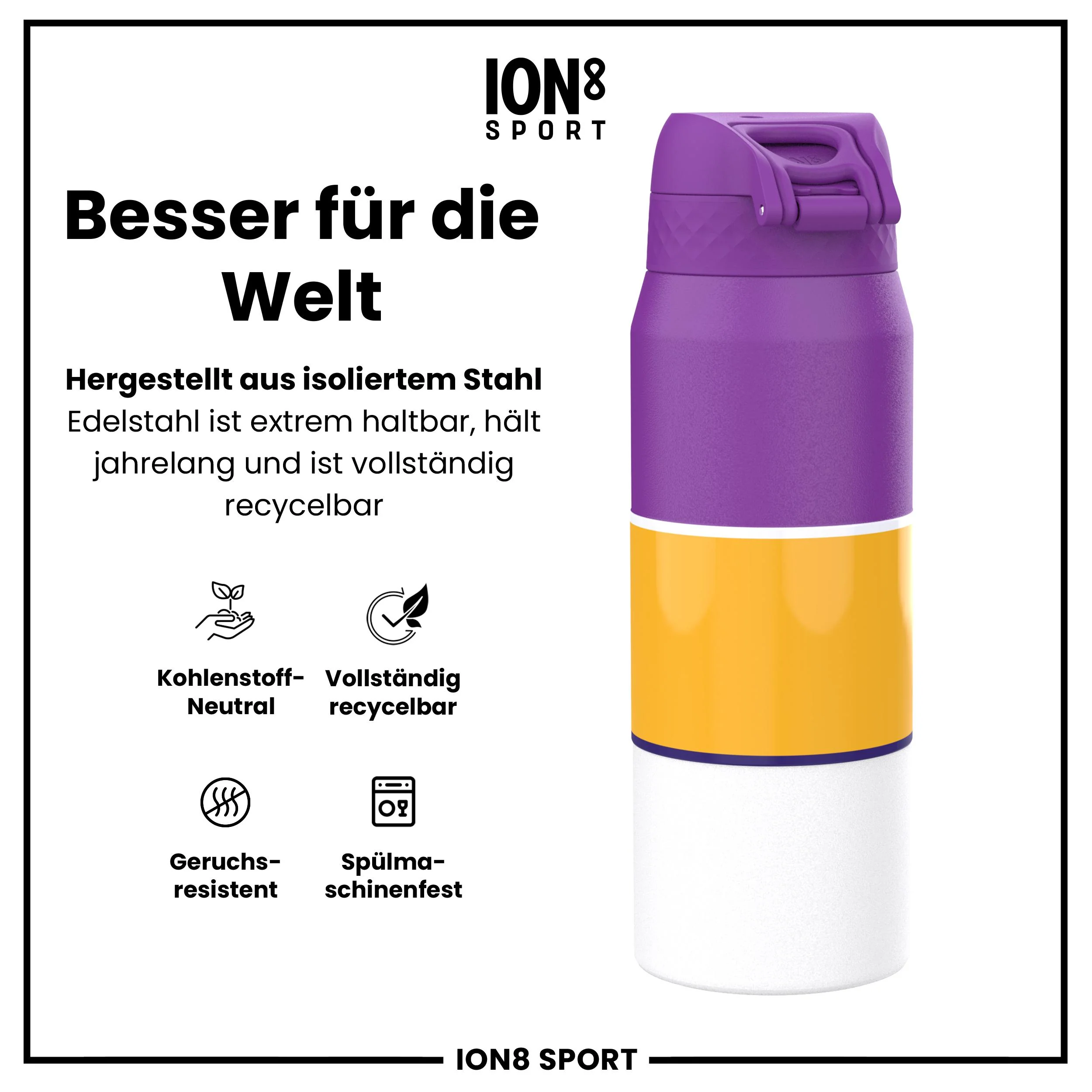 NBA x ION8, Isolierte Edelstahl, LA Lakers, 750 ml - Image 5
