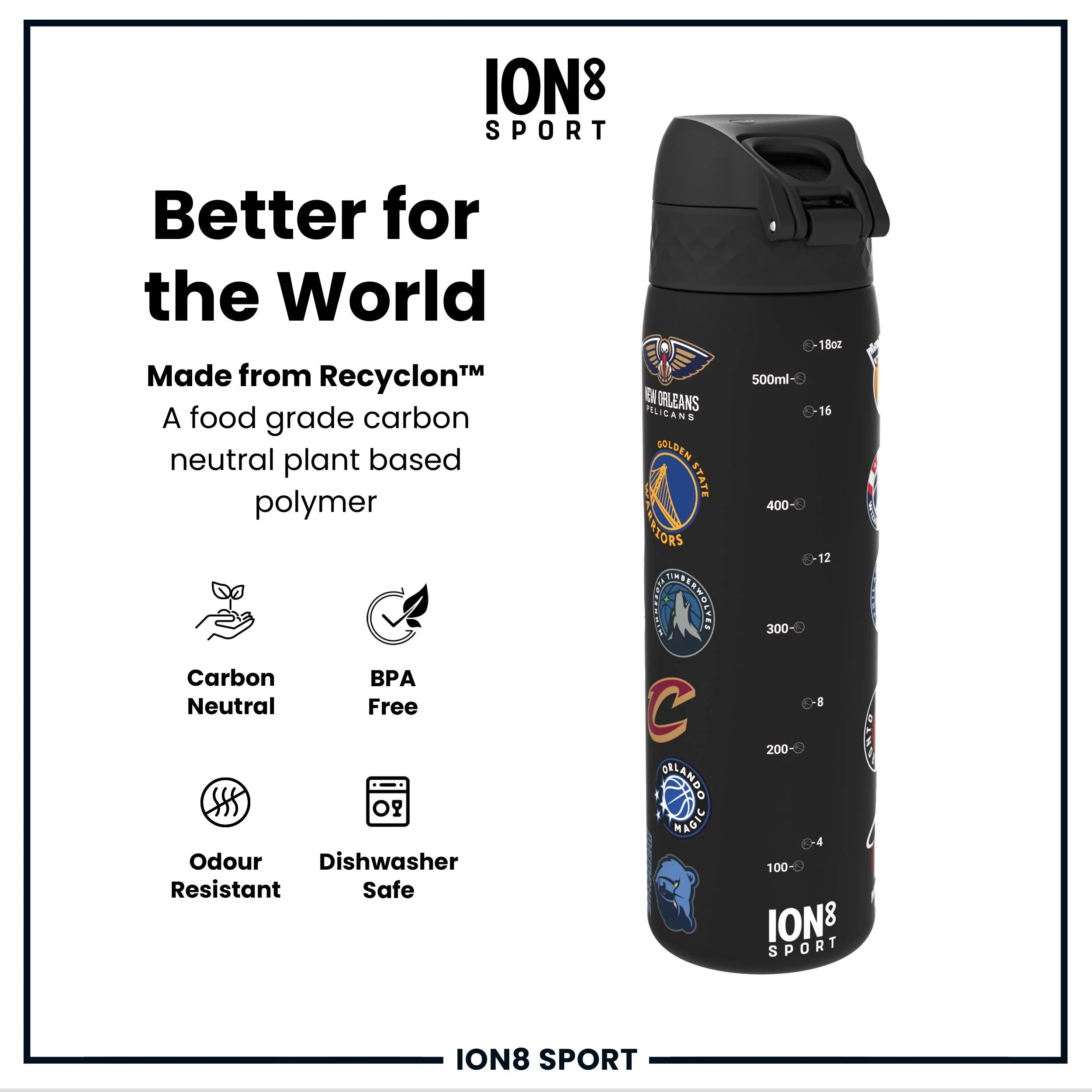 NBA x ION8, Recyclon, Multi Teams, 500 ml - Image 5