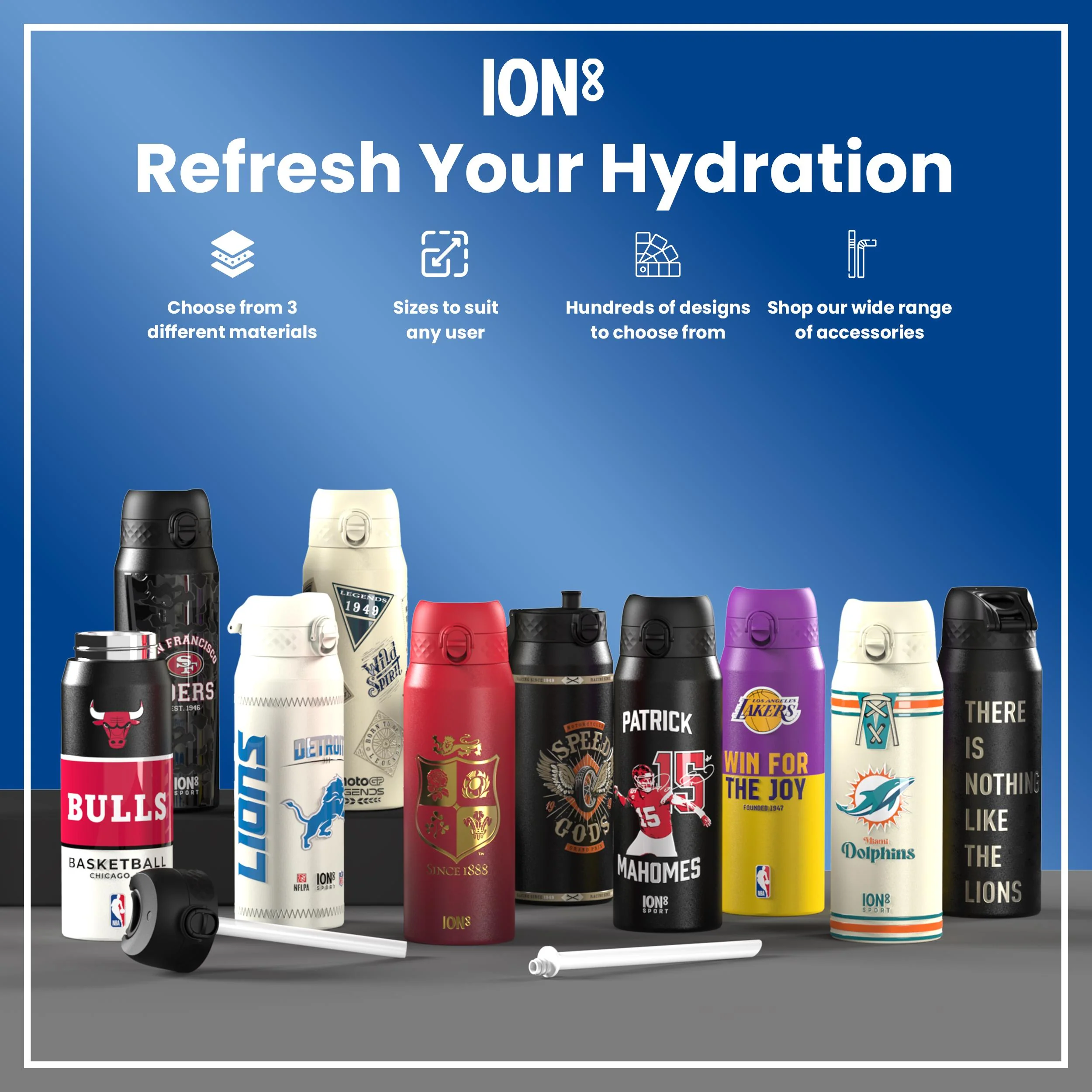 NBA x ION8, Recyclon, Multi Teams, 500 ml - Image 7