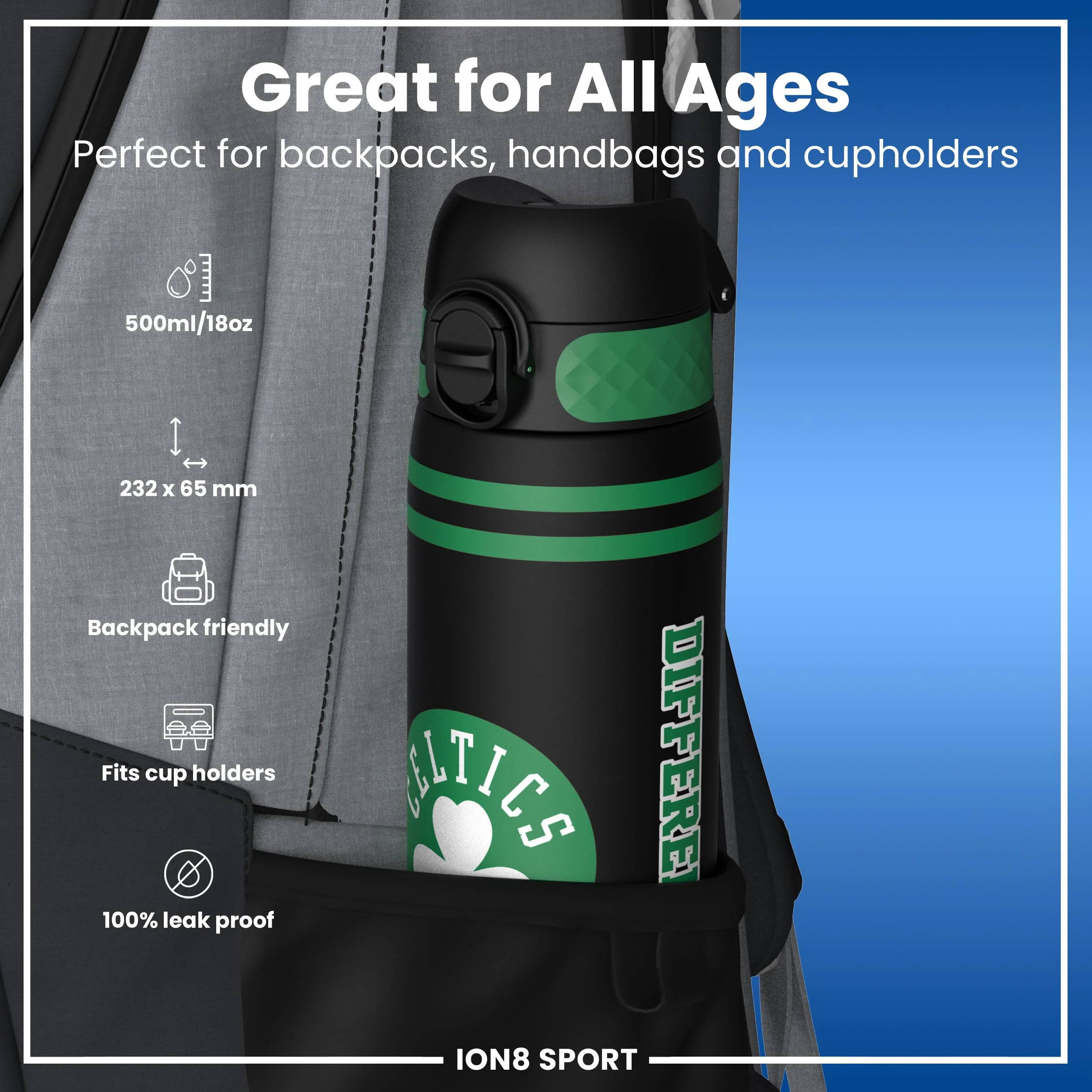 NBA x ION8, Recyclon, Boston Celtics, 500 ml - Image 2
