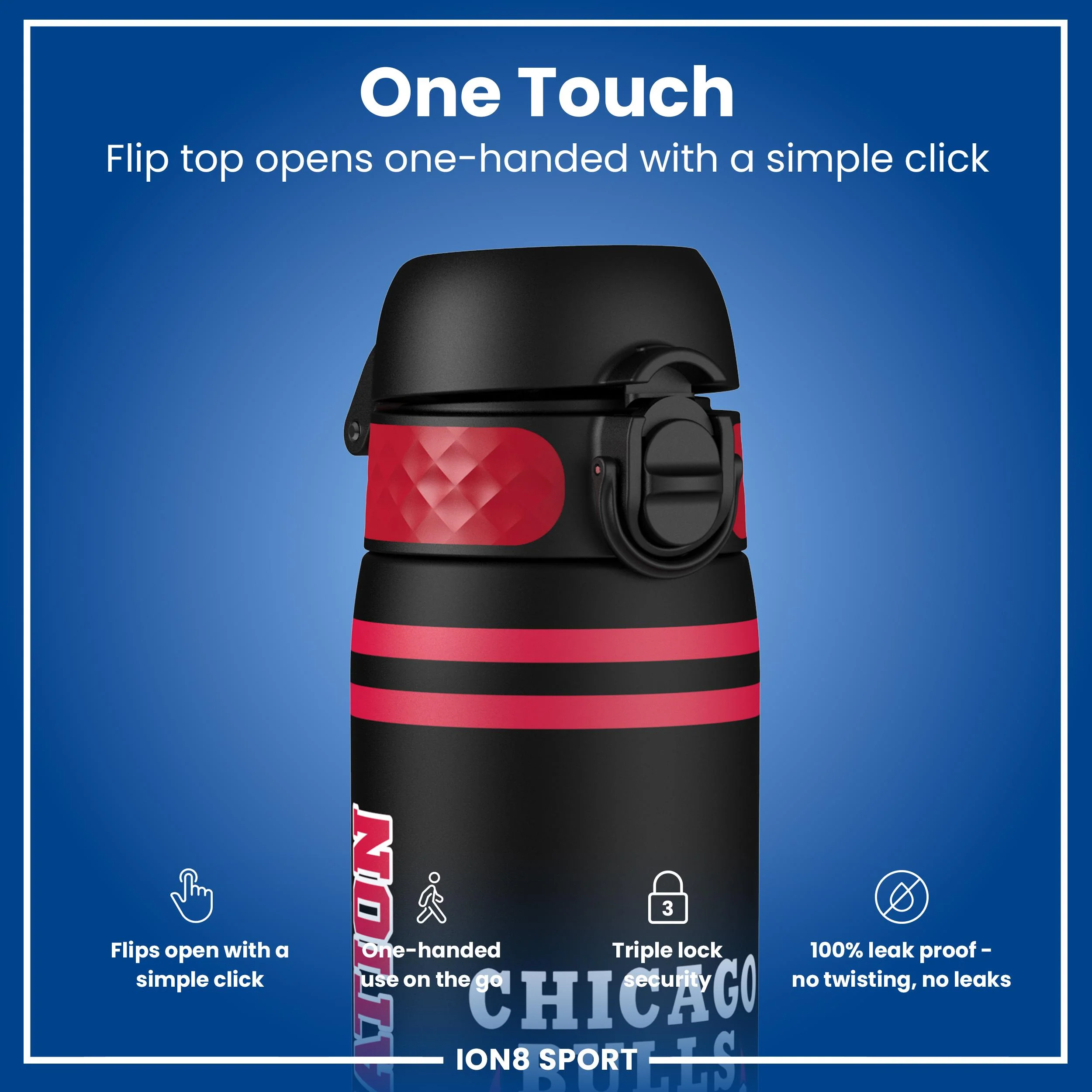 NBA x ION8, Recyclon, Chicago Bulls, 500 ml - Image 3
