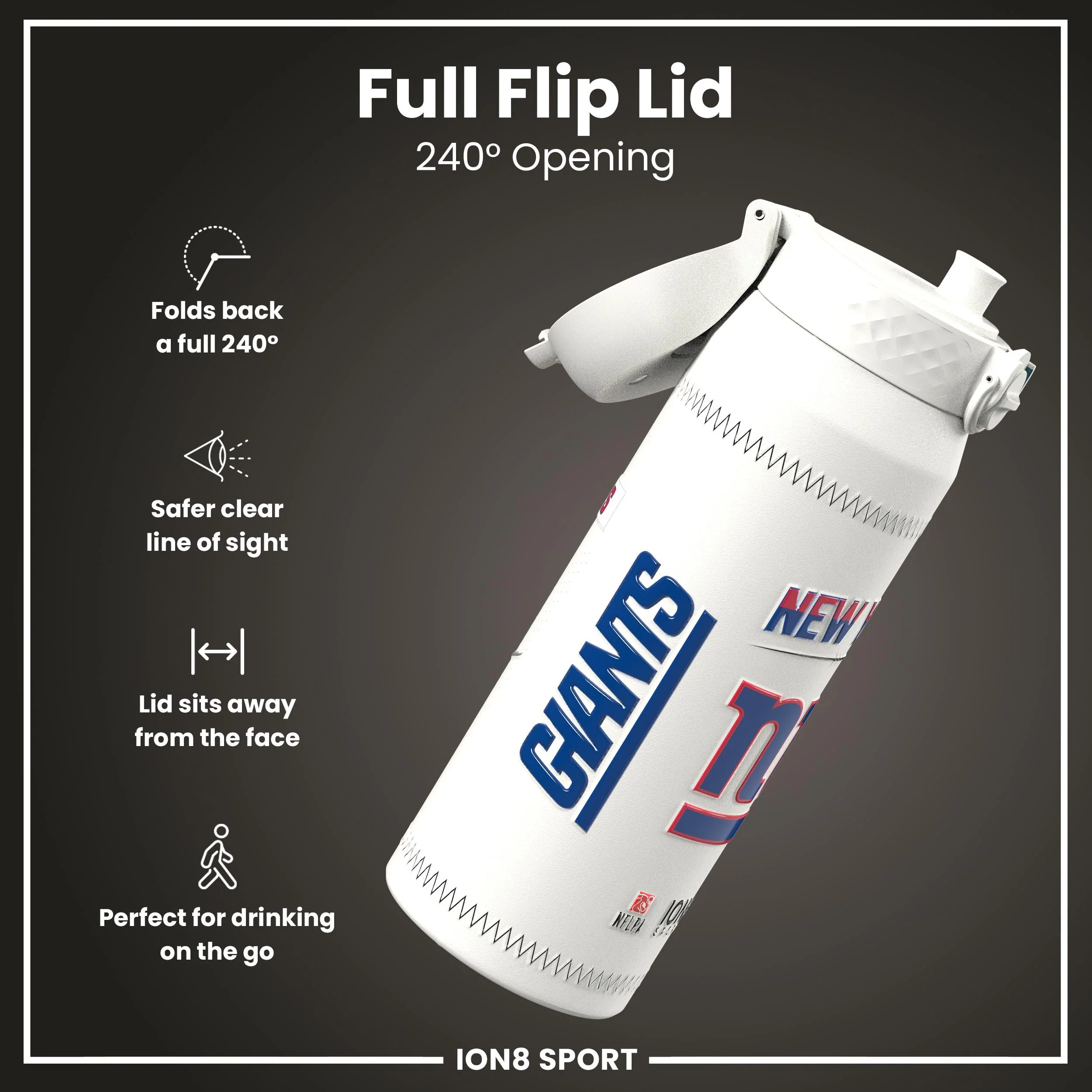 NFL x ION8, Isolierte Edelstahl, Nabers Giants, 750 ml - Image 4