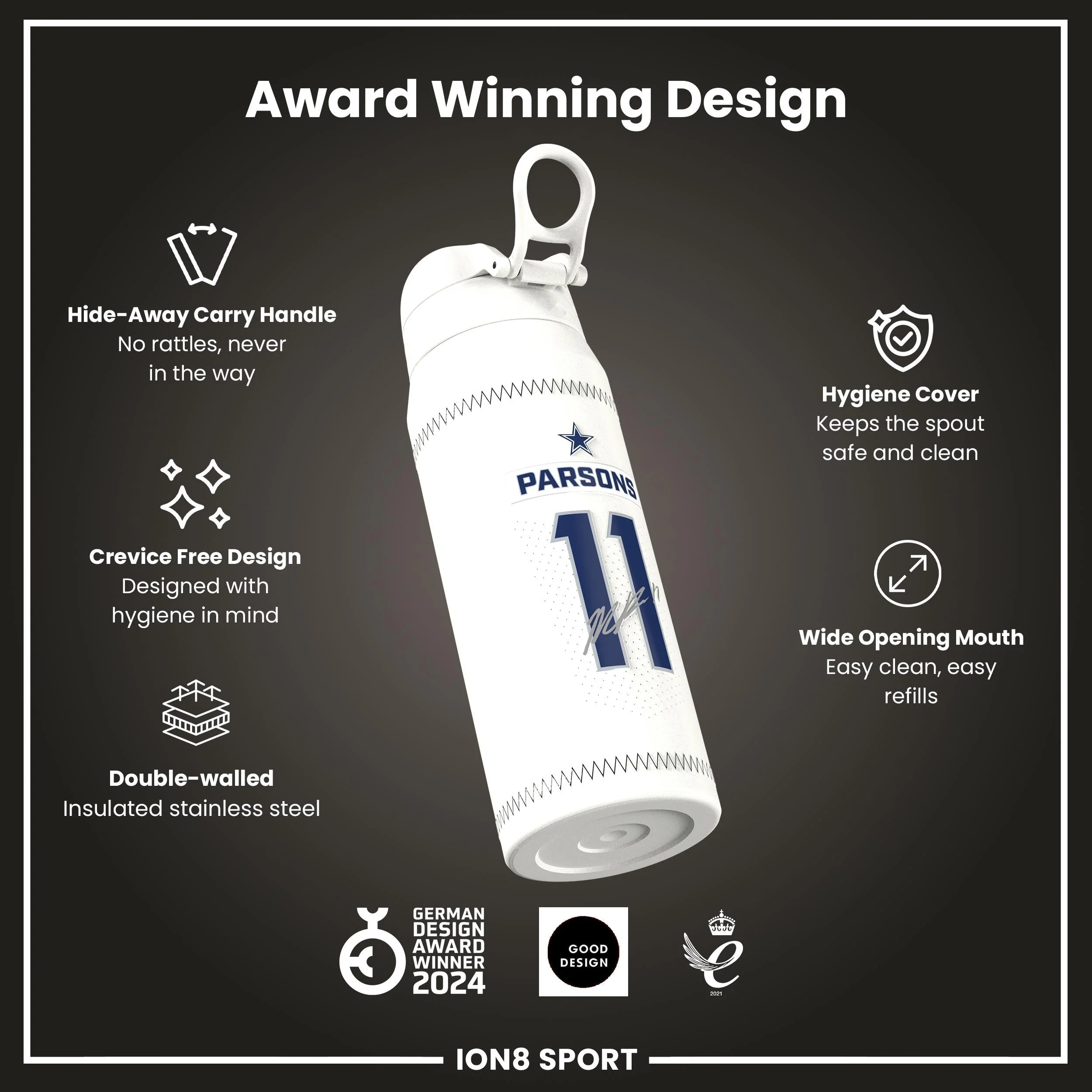 NFL x ION8, Isolierte Edelstahl, Parsons Cowboys, 750 ml - Image 6