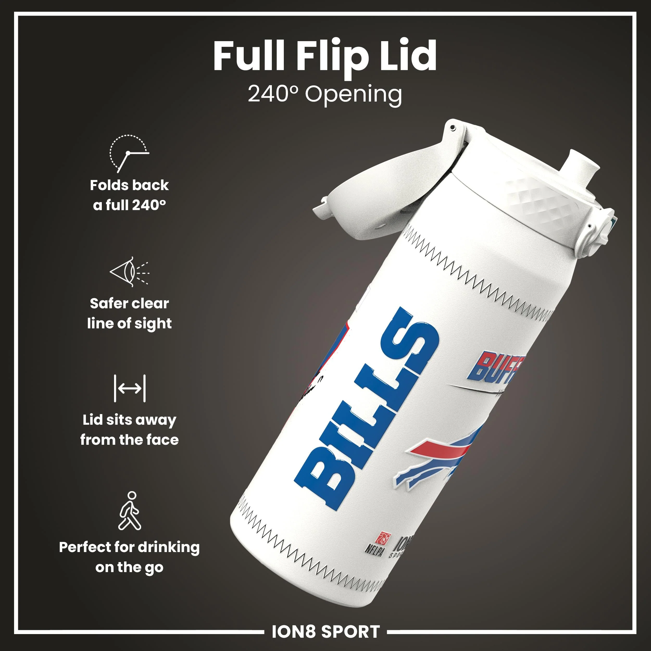 NFL x ION8, Isolierte Edelstahl, Allen Bills, 750 ml - Image 4